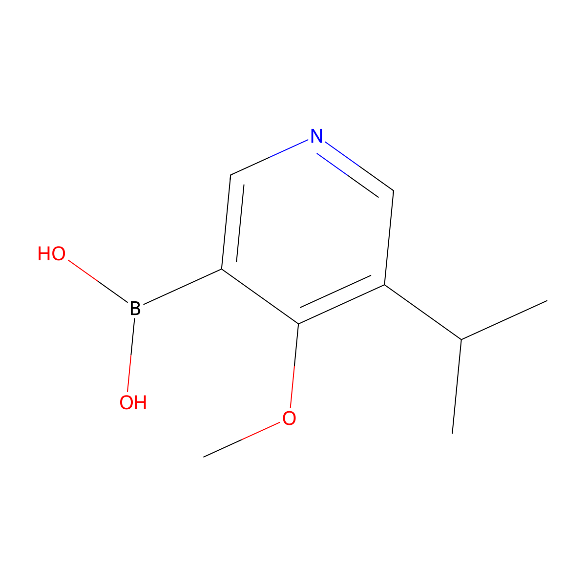 (5-Isopropyl-4-methoxypyridin-3-yl)boronic acid molecular structure, CAS 2460672-04-0