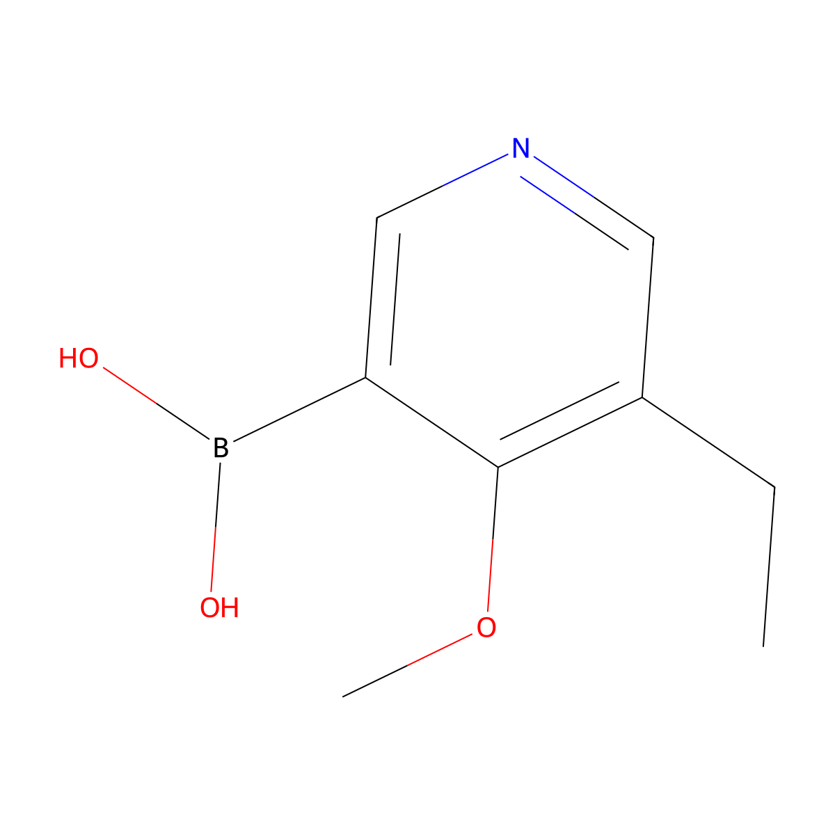 (5-Ethyl-4-methoxypyridin-3-yl)boronic acid molecular structure, CAS 2460672-44-8