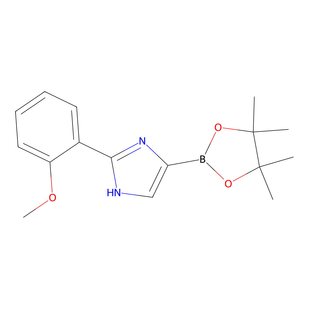 2-(2-methoxyphenyl)-4-(4,4,5,5-tetramethyl-1,3,2-dioxaborolan-2-yl)-1H-imidazole molecular structure, CAS 2460672-76-6