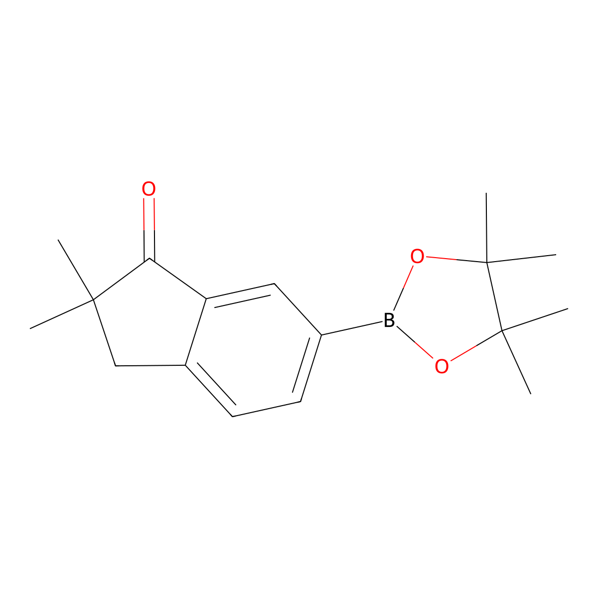 2,2-Dimethyl-6-(4,4,5,5-tetramethyl-1,3,2-dioxaborolan-2-YL)-2,3-dihydro-1H-inden-1-one molecular structure, CAS 2460706-33-4
