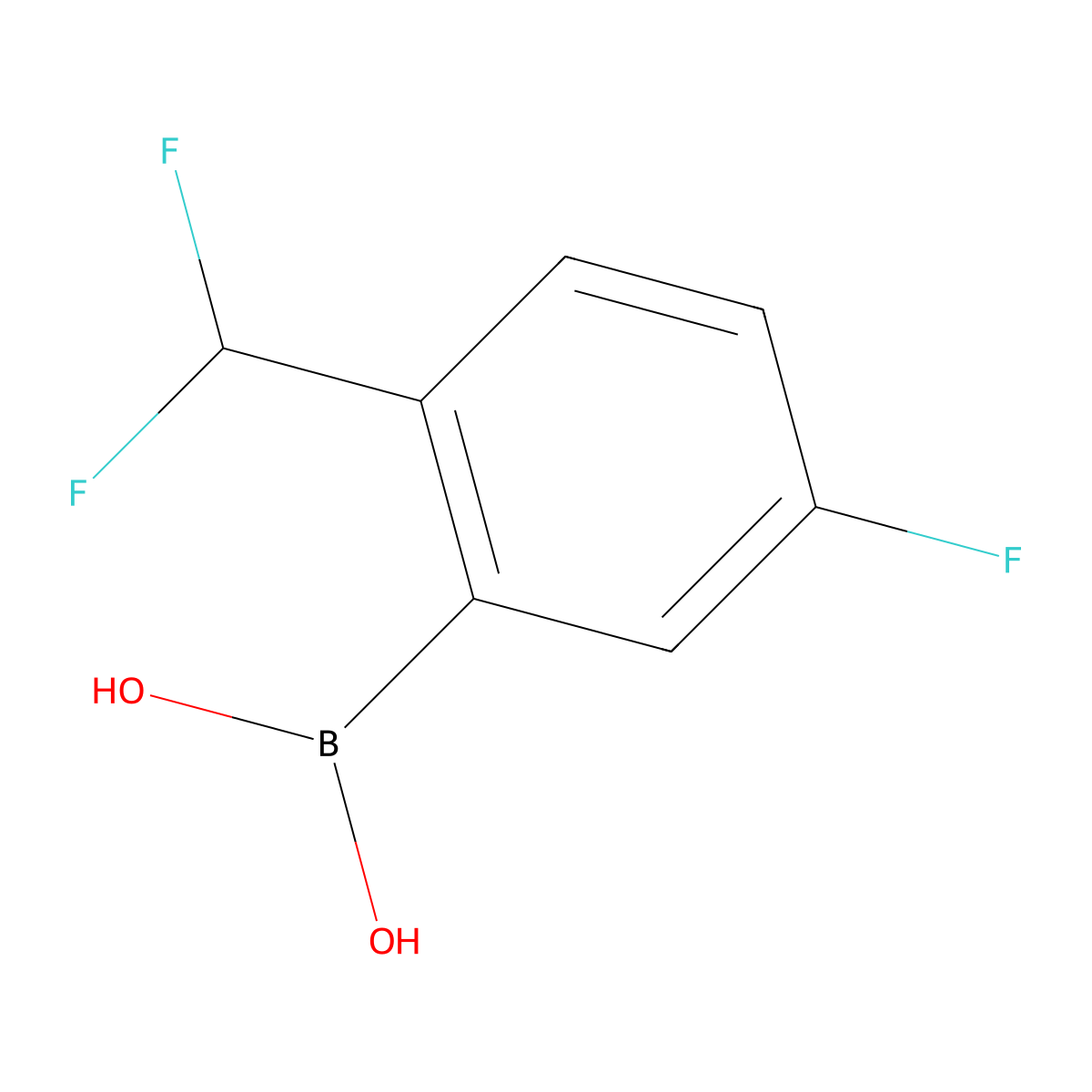(2-(Difluoromethyl)-5-fluorophenyl)boronic acid molecular structure, CAS 2460730-03-2