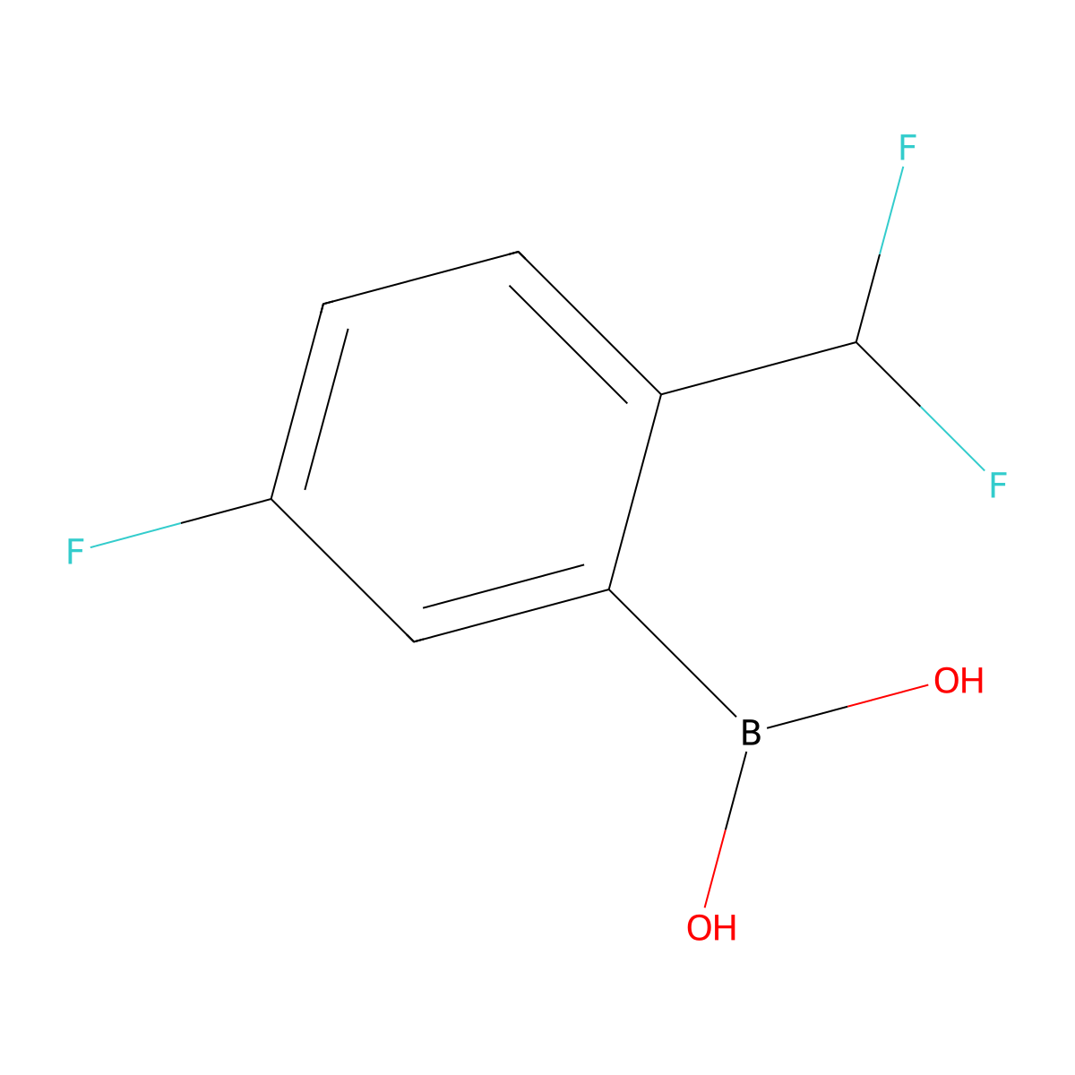 (2-(Difluoromethyl)-5-fluorophenyl)boronic acid molecular structure, CAS 2460730-03-2