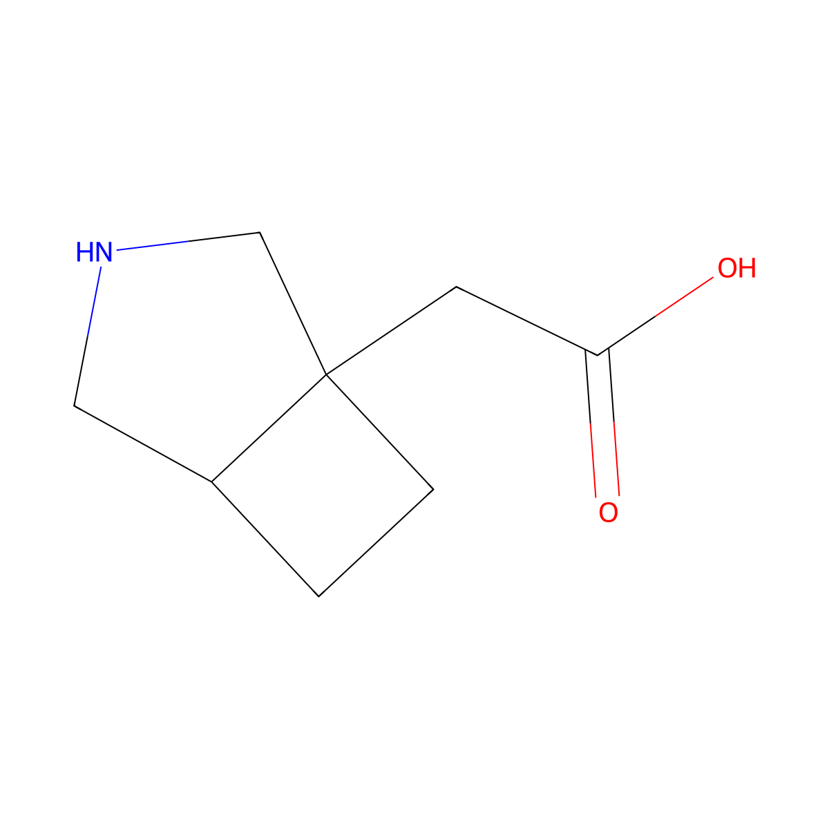 rac-2-[(1R,5R)-3-azabicyclo[3.2.0]heptan-1-yl]acetic acid molecular structure, CAS 2460739-48-2