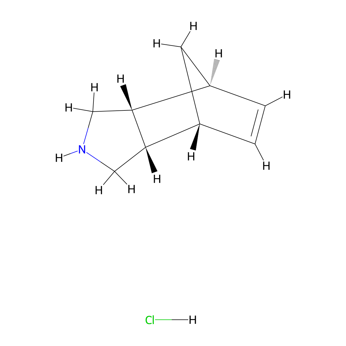 (1R,2S,6R,7S)-4-azatricyclo[5.2.1.0,2,6]dec-8-ene hydrochloride molecular structure, CAS 2460739-90-4