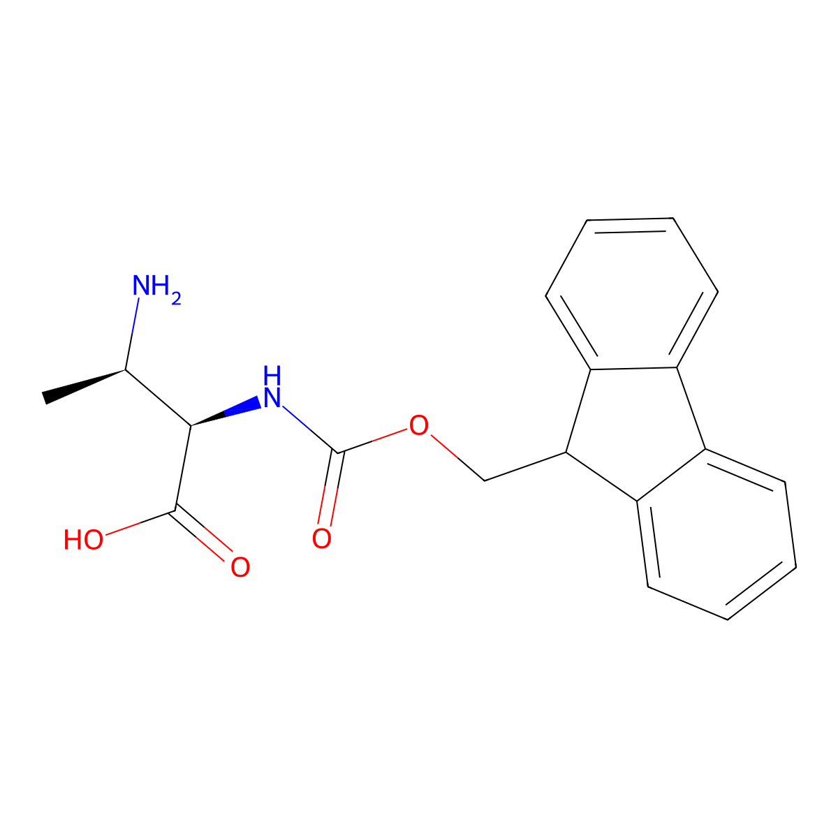 (2R,3R)-3-amino-2-({[(9H-fluoren-9-yl)methoxy]carbonyl}amino)butanoic acid molecular structure, CAS 2460740-07-0