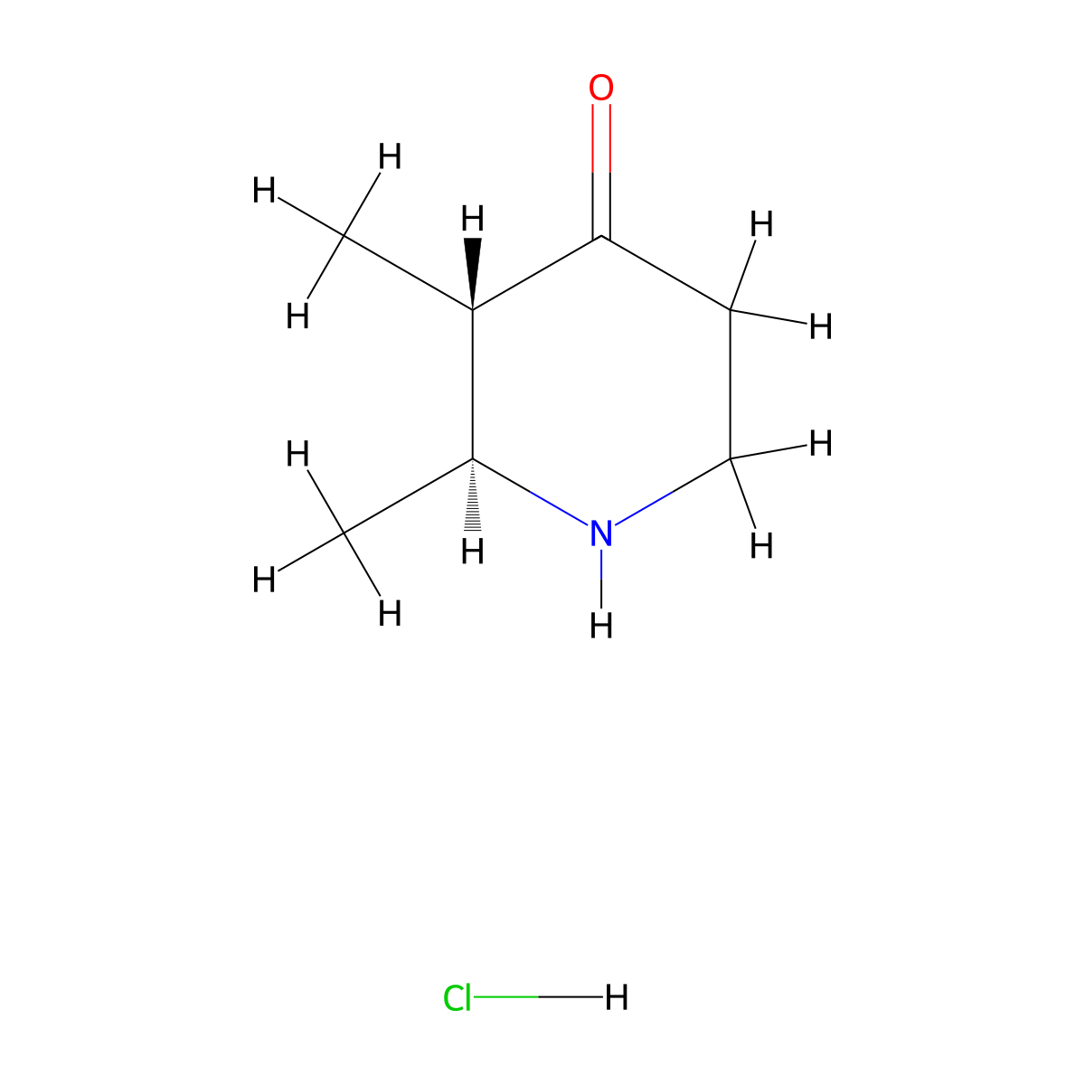 (2S,3S)-2,3-Dimethylpiperidin-4-one;hydrochloride molecular structure, CAS 2460740-16-1