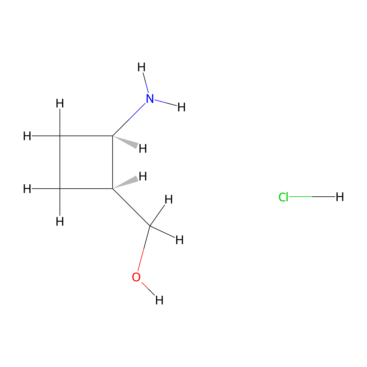 rac-[(1R,2S)-2-aminocyclobutyl]methanol hydrochloride molecular structure, CAS 2460740-31-0