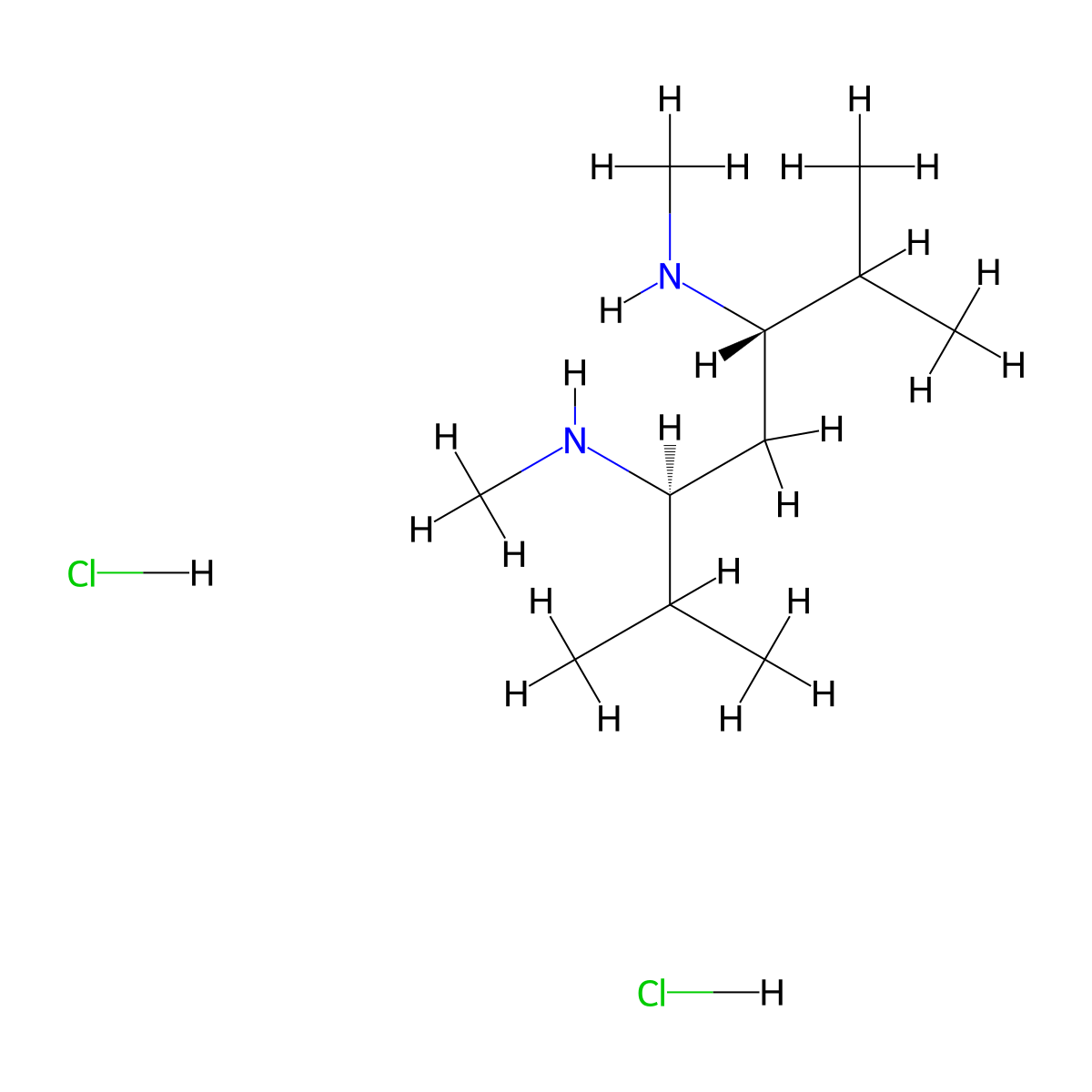 [(3S,5S)-2,6-dimethyl-5-(methylamino)heptan-3-yl](methyl)aminedihydrochloride molecular structure, CAS 2460740-45-6