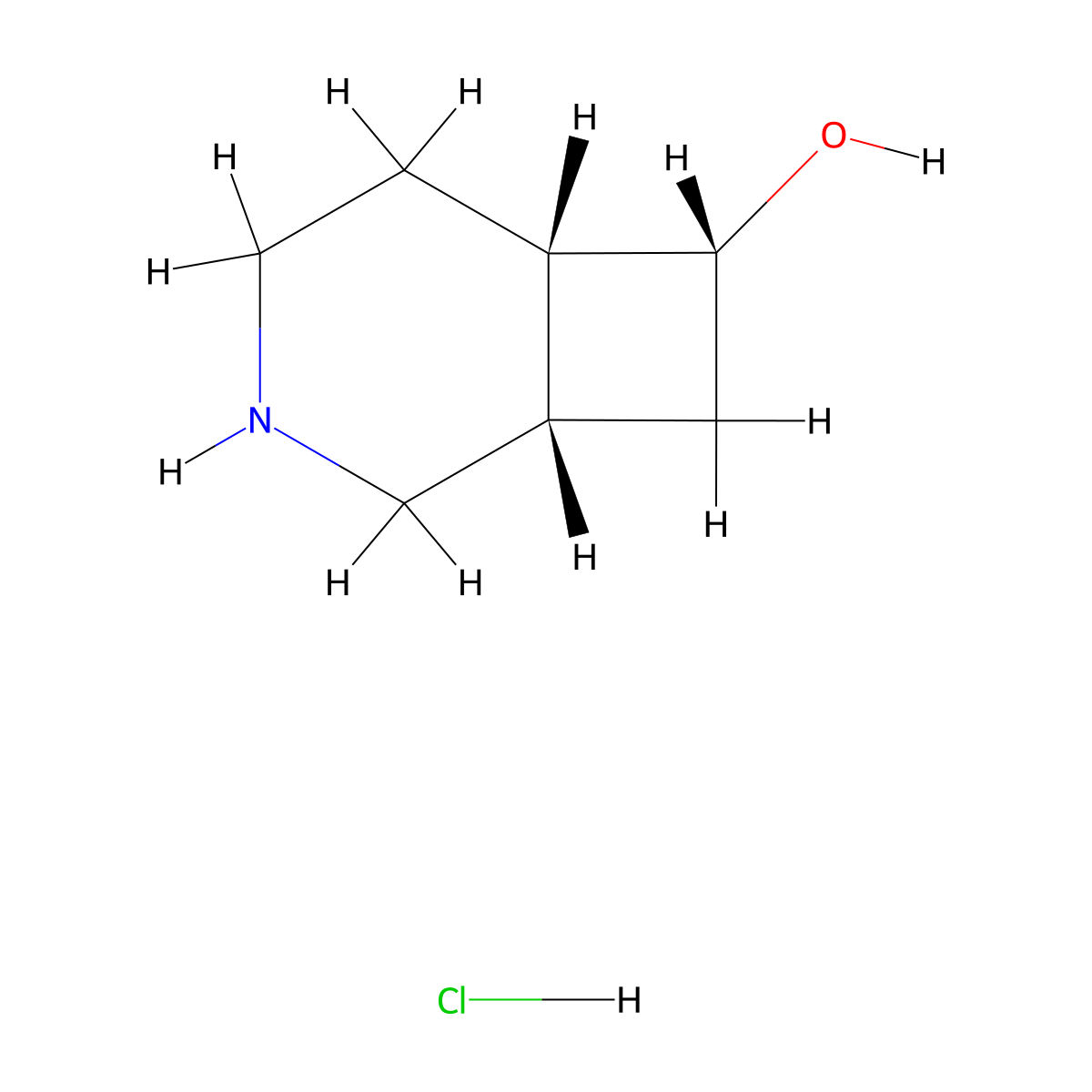 rac-(1R,6R,7S)-3-azabicyclo[4.2.0]octan-7-ol hydrochloride molecular structure, CAS 2460740-47-8