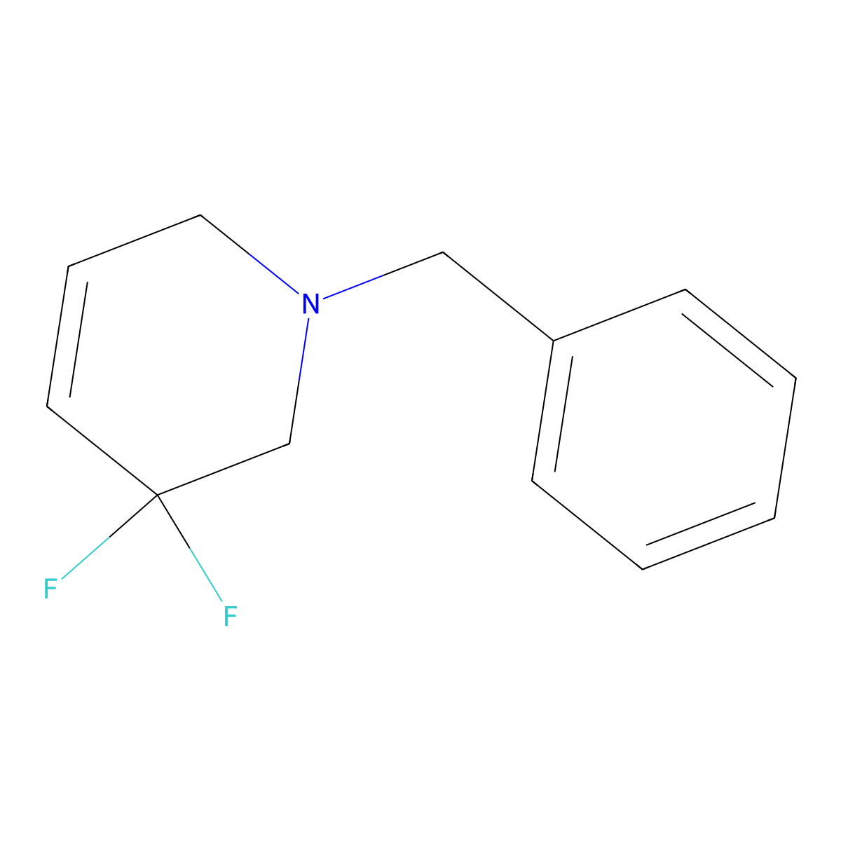 1-Benzyl-3,3-difluoro-2,6-dihydropyridine molecular structure, CAS 2460741-55-1