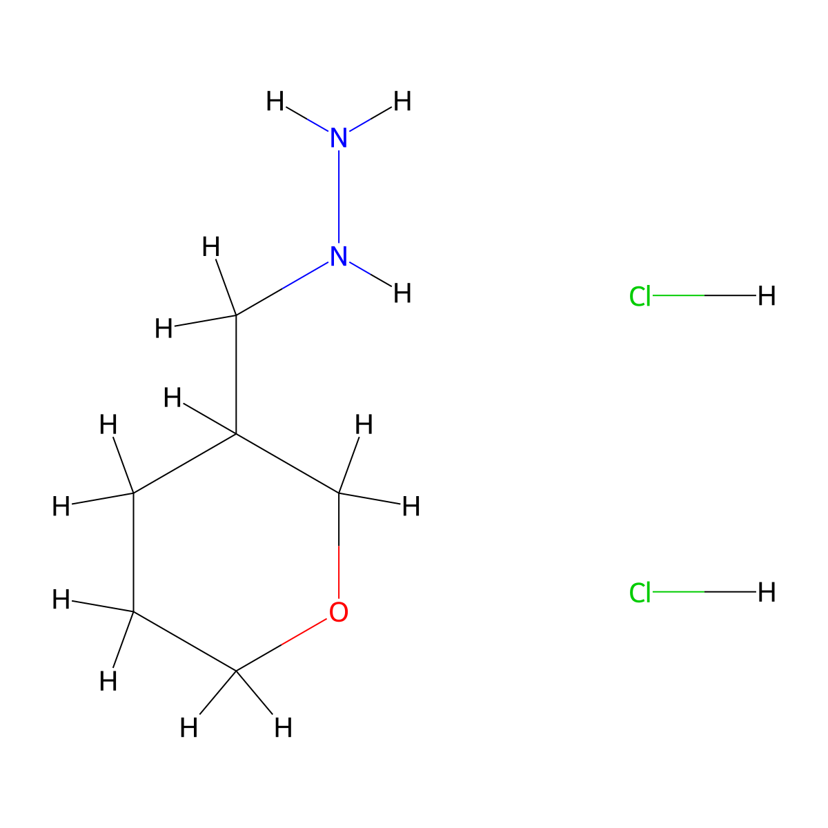 Oxan-3-ylmethylhydrazine;dihydrochloride molecular structure, CAS 2460748-57-4