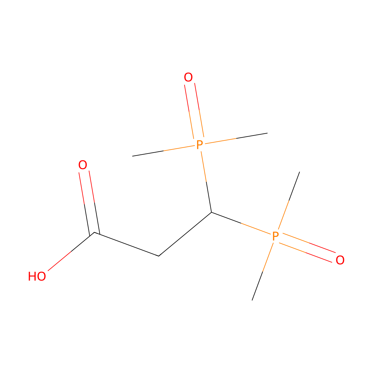 3,3-Bis(dimethylphosphoryl)propanoic acid molecular structure, CAS 2460748-66-5