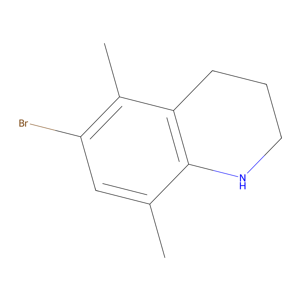 6-Bromo-5,8-dimethyl-1,2,3,4-tetrahydroquinoline molecular structure, CAS 2460748-81-4