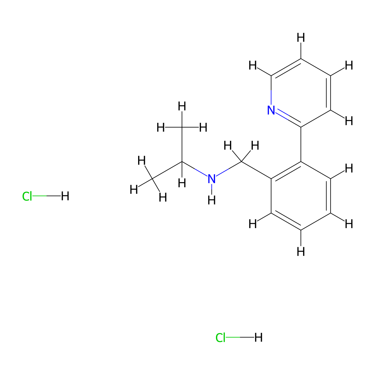 N-[(2-Pyridin-2-ylphenyl)methyl]propan-2-amine;dihydrochloride molecular structure, CAS 2460749-02-2