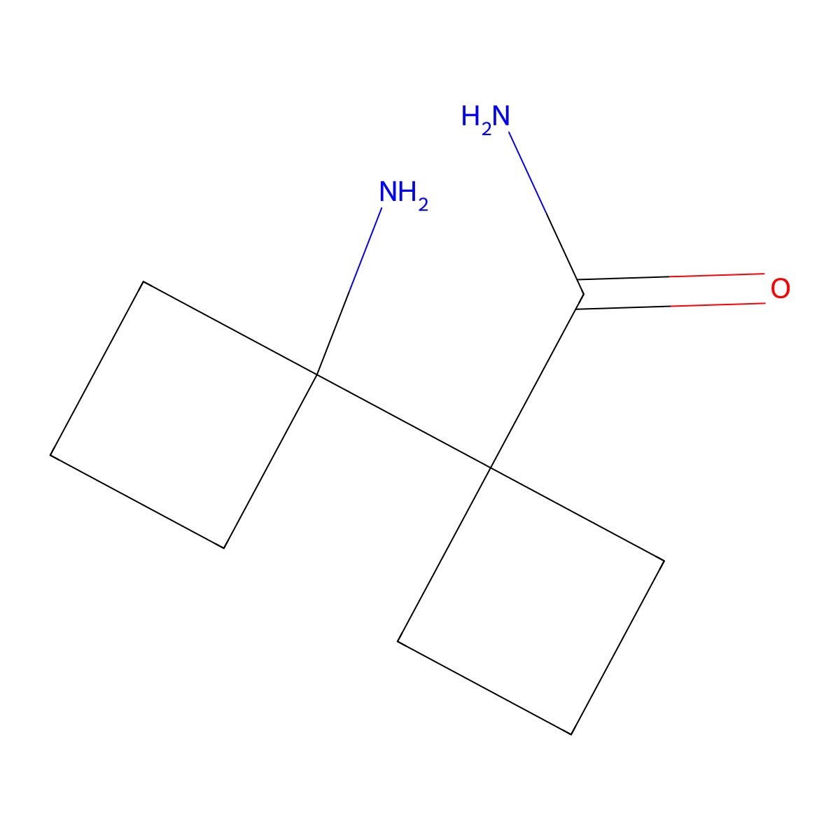1'-Amino-[1,1'-bi(cyclobutane)]-1-carboxamide molecular structure, CAS 2460749-11-3