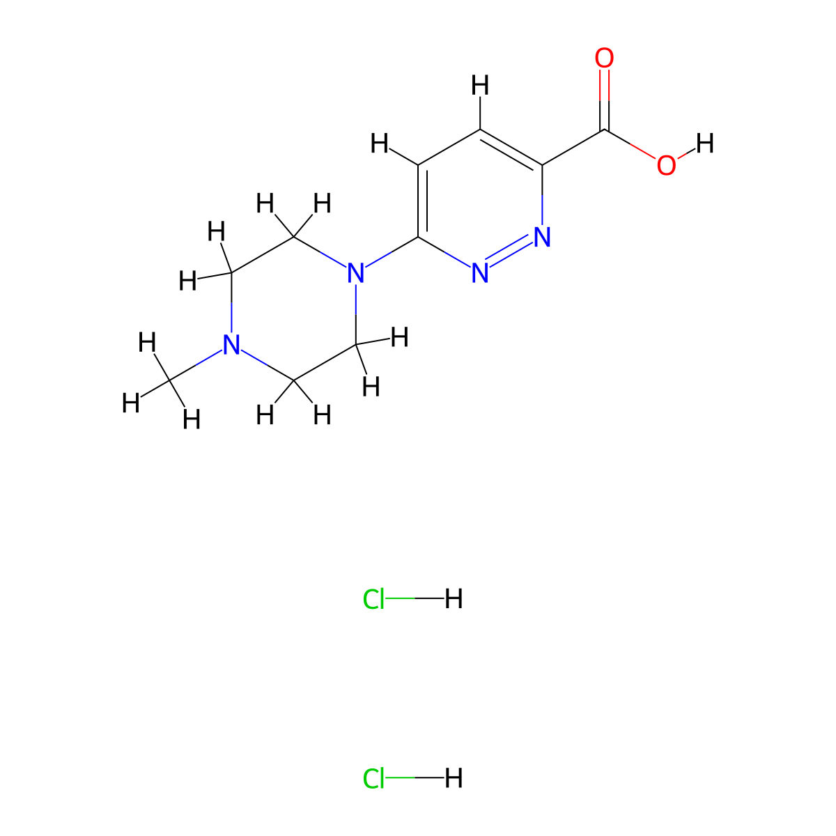 6-(4-Methylpiperazin-1-yl)pyridazine-3-carboxylic acid dihydrochloride molecular structure, CAS 2460749-23-7