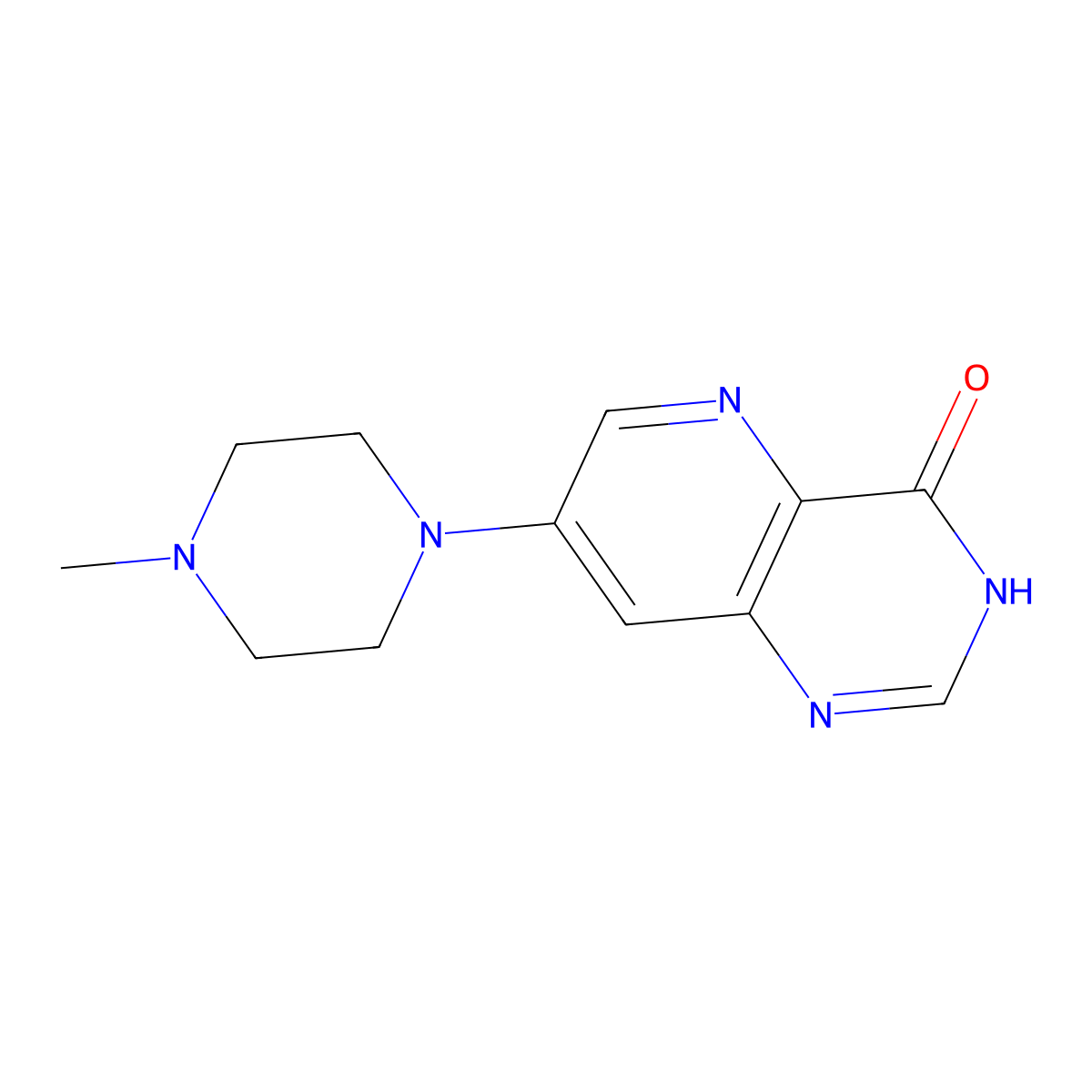 7-(4-Methylpiperazin-1-yl)pyrido[3,2-d]pyrimidin-4-ol molecular structure, CAS 2460749-34-0