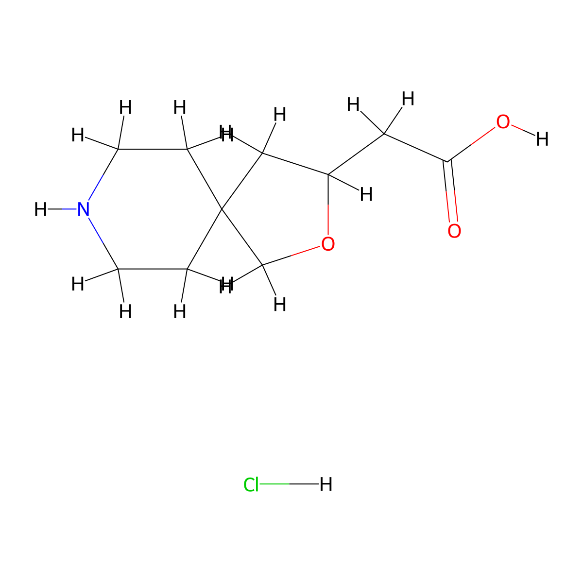 2-{2-Oxa-8-azaspiro[4.5]decan-3-yl}aceticacidhydrochloride molecular structure, CAS 2460749-44-2