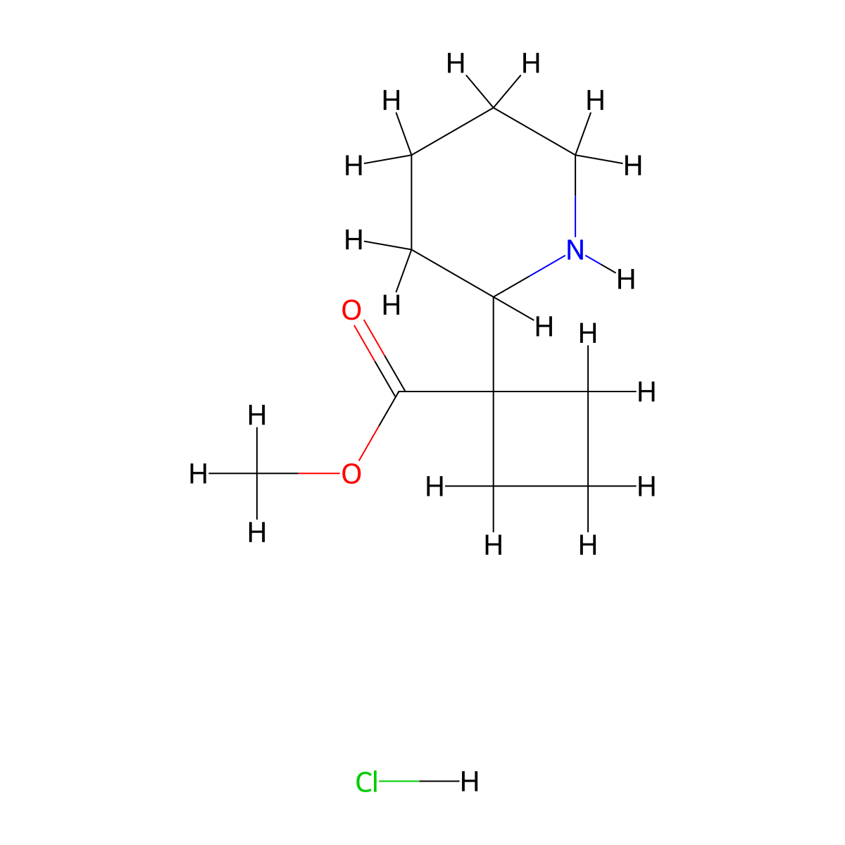 Methyl 1-(piperidin-2-yl)cyclobutane-1-carboxylate hydrochloride molecular structure, CAS 2460749-49-7
