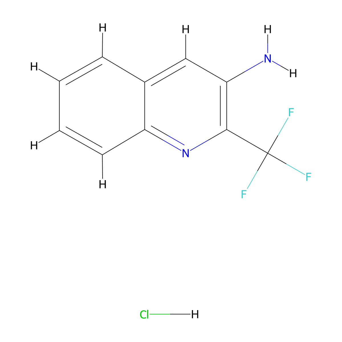2-(Trifluoromethyl)quinolin-3-amine hydrochloride molecular structure, CAS 2460749-58-8