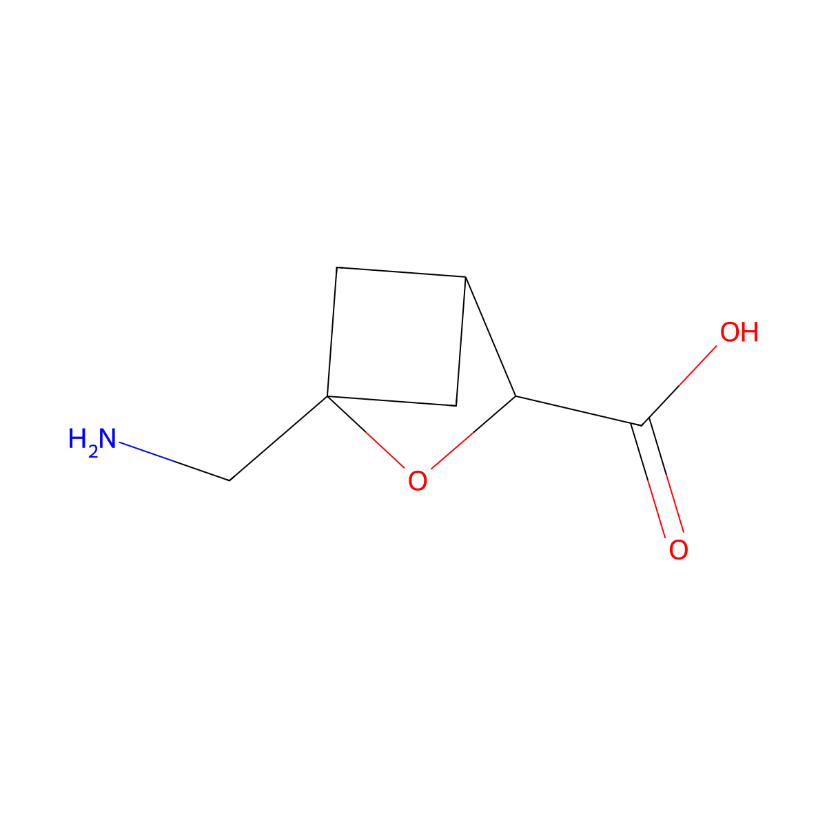 1-(Aminomethyl)-2-oxabicyclo[2.1.1]hexane-3-carboxylic acid molecular structure, CAS 2460749-61-3