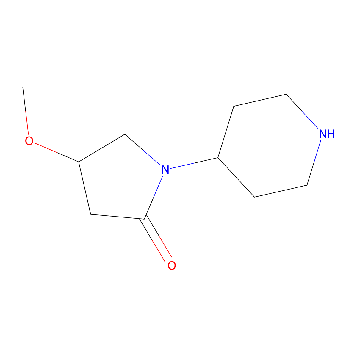 4-Methoxy-1-(piperidin-4-yl)pyrrolidin-2-one molecular structure, CAS 2460749-64-6
