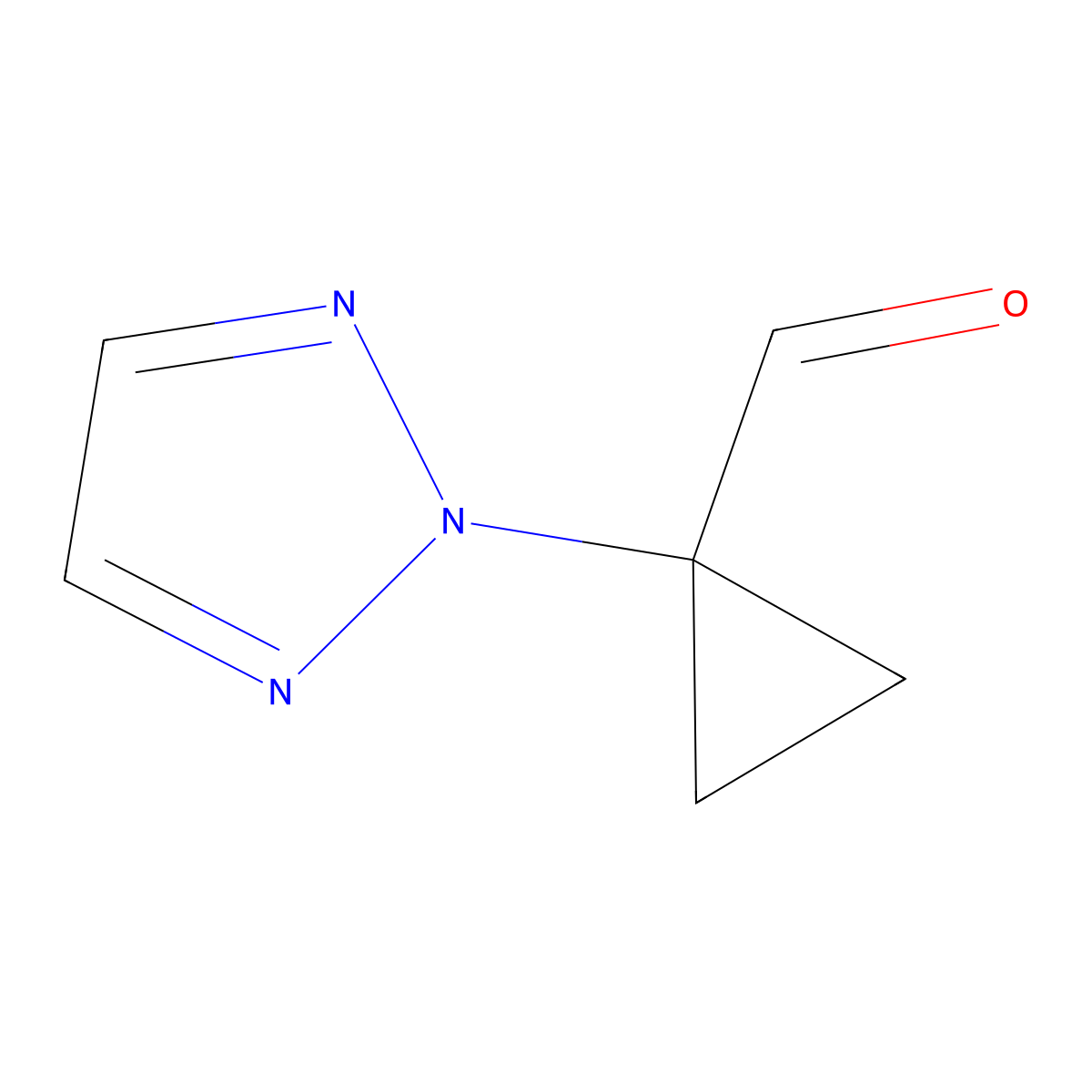 1-(2H-1,2,3-triazol-2-yl)cyclopropane-1-carbaldehyde molecular structure, CAS 2460749-66-8