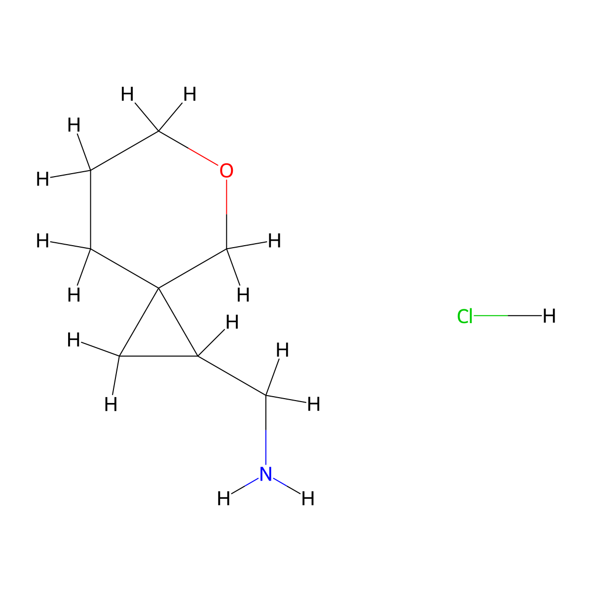 5-Oxaspiro[2.5]octan-2-ylmethanamine;hydrochloride molecular structure, CAS 2460749-67-9