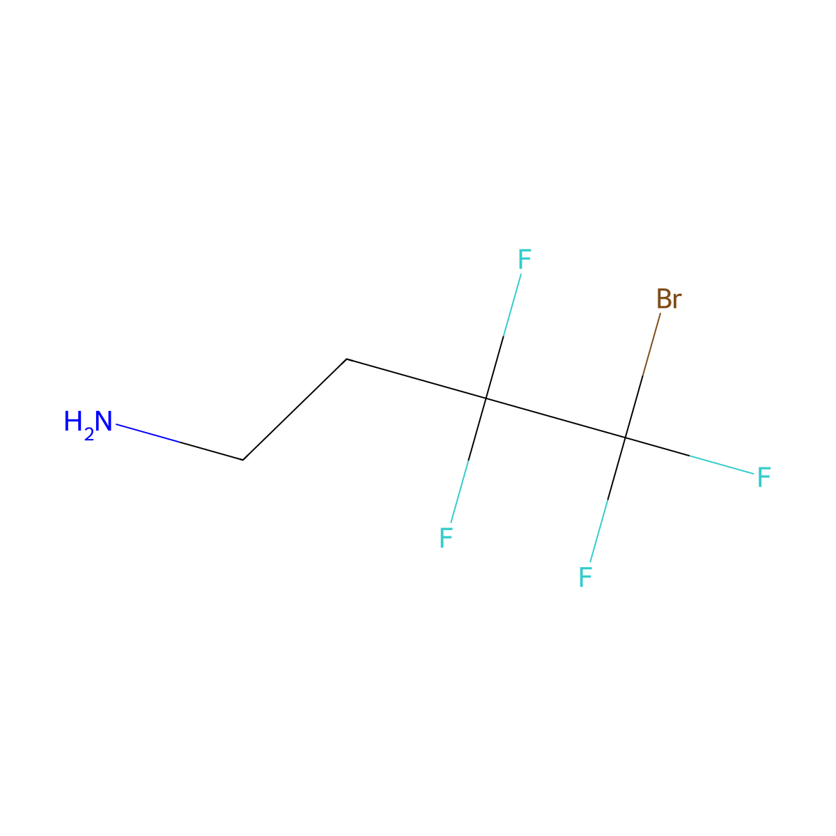 4-Bromo-3,3,4,4-tetrafluorobutan-1-amine molecular structure, CAS 2460749-72-6