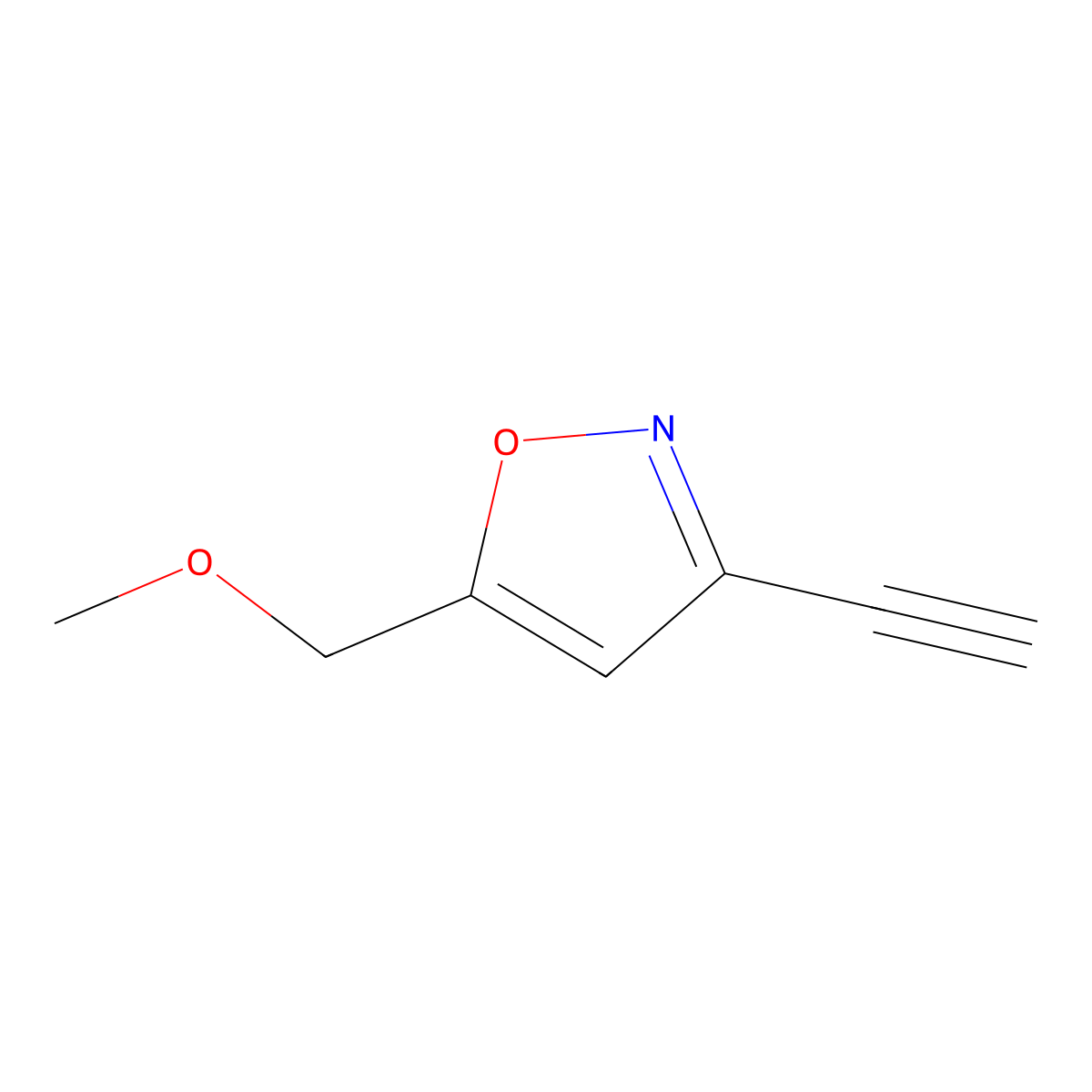 3-Ethynyl-5-(methoxymethyl)-1,2-oxazole molecular structure, CAS 2460749-79-3