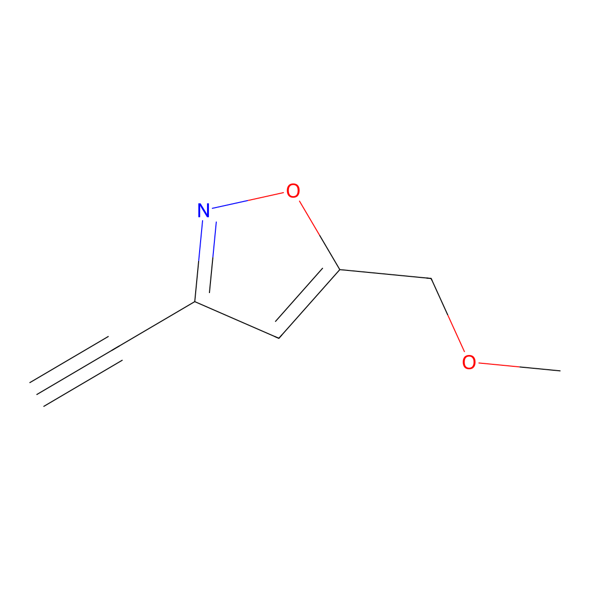 3-Ethynyl-5-(methoxymethyl)-1,2-oxazole molecular structure, CAS 2460749-79-3