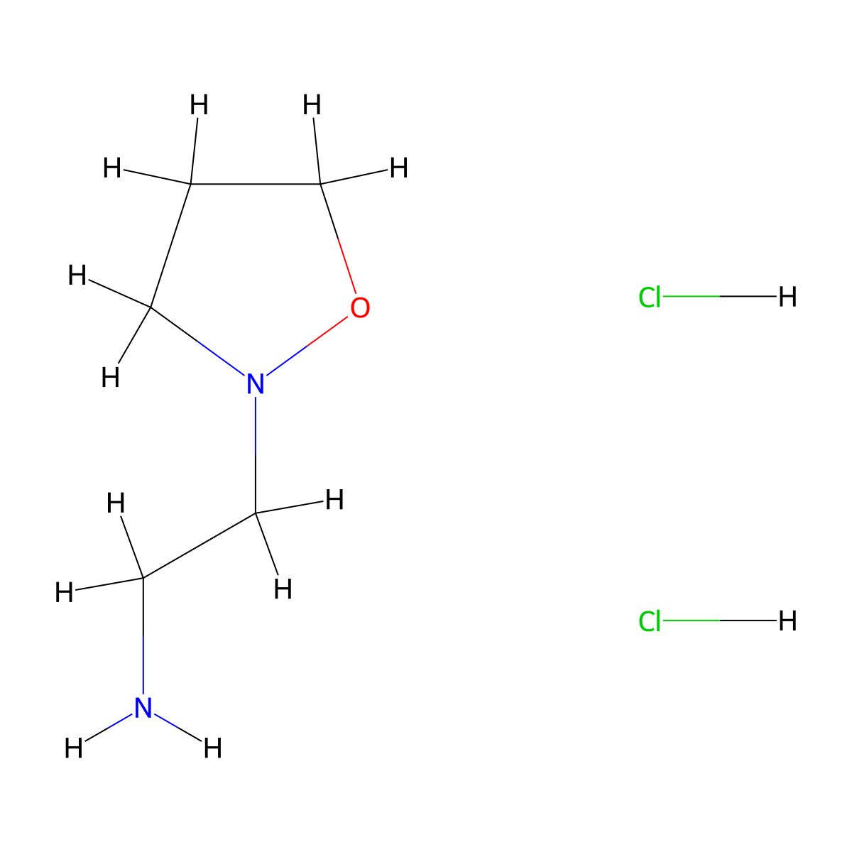 2-(1,2-Oxazolidin-2-yl)ethan-1-aminedihydrochloride molecular structure, CAS 2460749-81-7