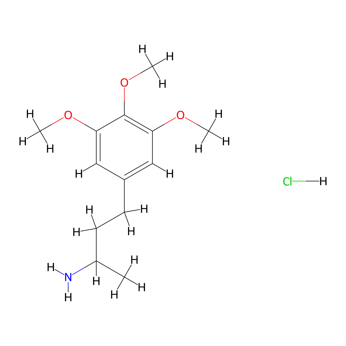 4-(3,4,5-Trimethoxyphenyl)butan-2-amine hydrochloride molecular structure, CAS 2460750-14-3