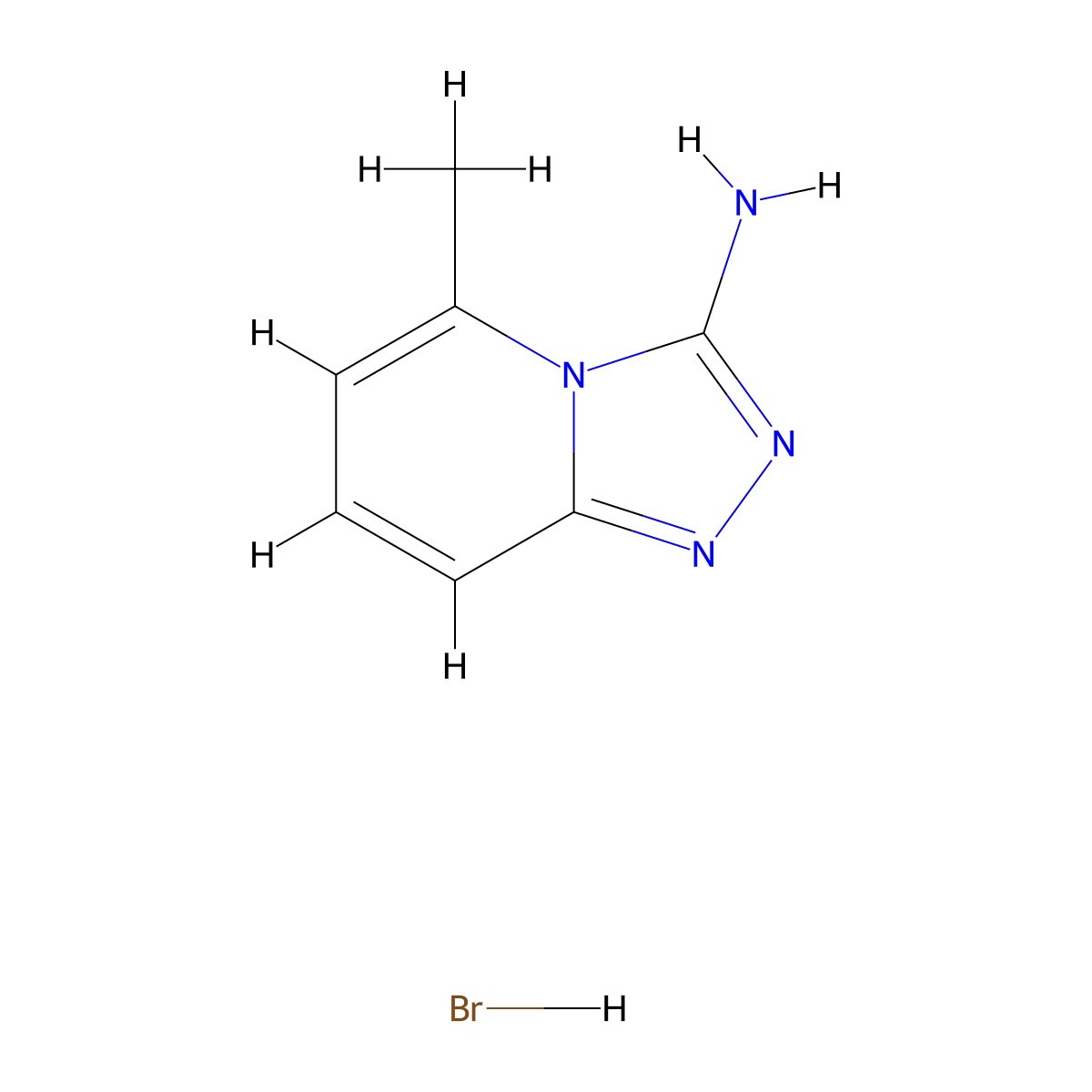 5-Methyl-[1,2,4]triazolo[4,3-a]pyridin-3-aminehydrobromide molecular structure, CAS 2460750-20-1