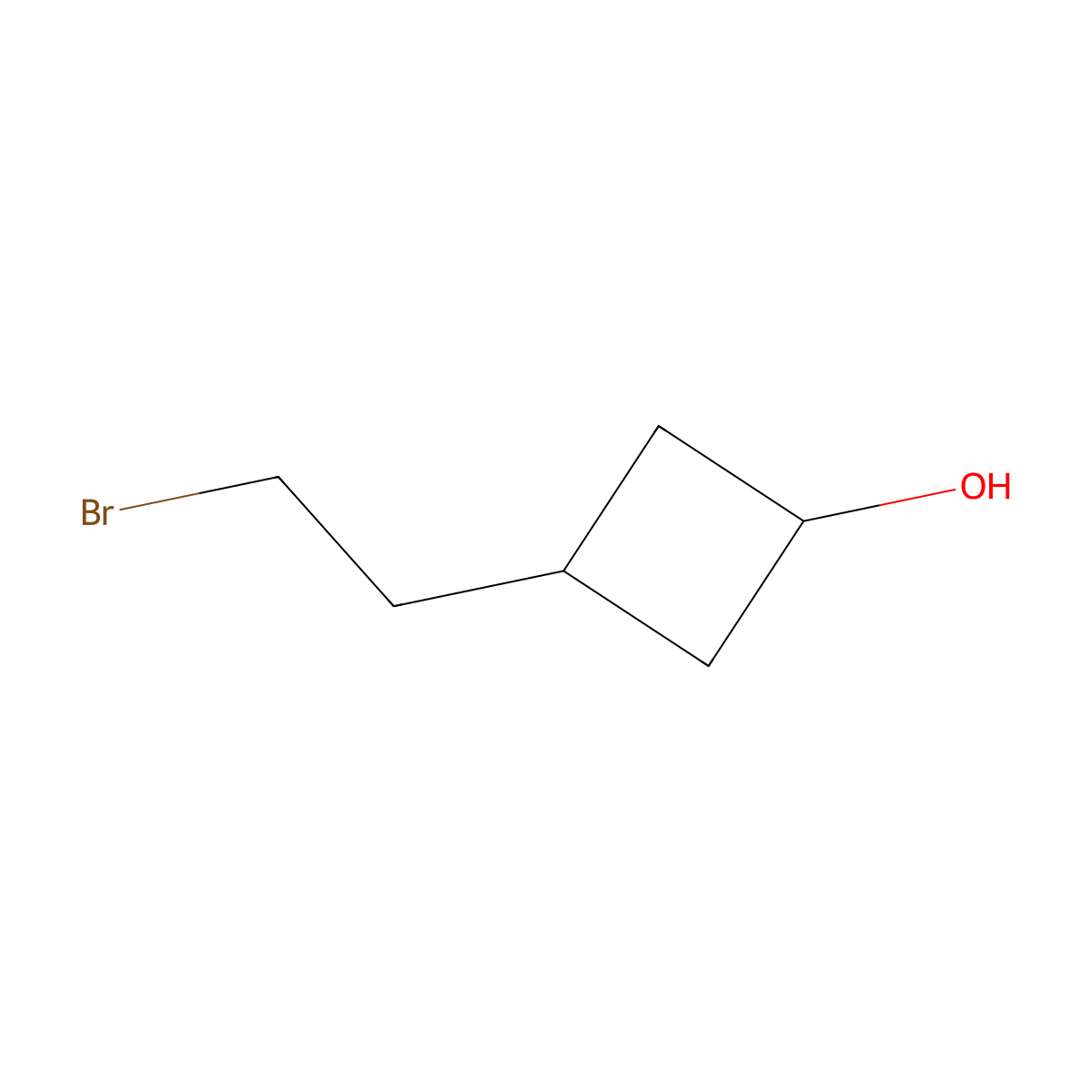 3-(2-Bromoethyl)cyclobutan-1-ol molecular structure, CAS 2460750-25-6