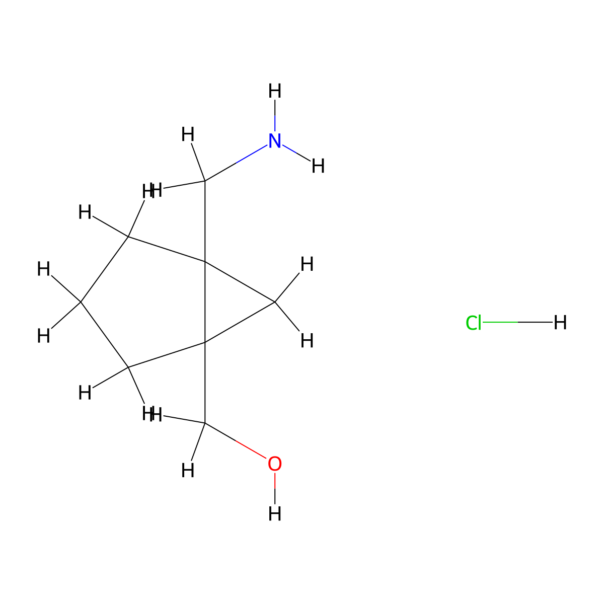 [5-(Aminomethyl)-1-bicyclo[3.1.0]hexanyl]methanol;hydrochloride molecular structure, CAS 2460750-38-1