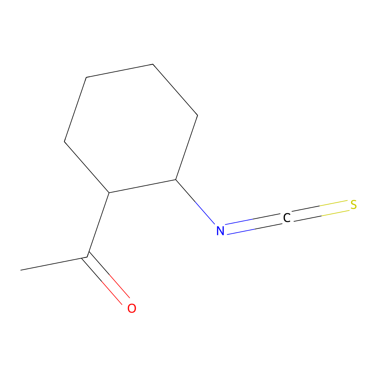 1-(2-Isothiocyanatocyclohexyl)ethan-1-one molecular structure, CAS 2460750-70-1