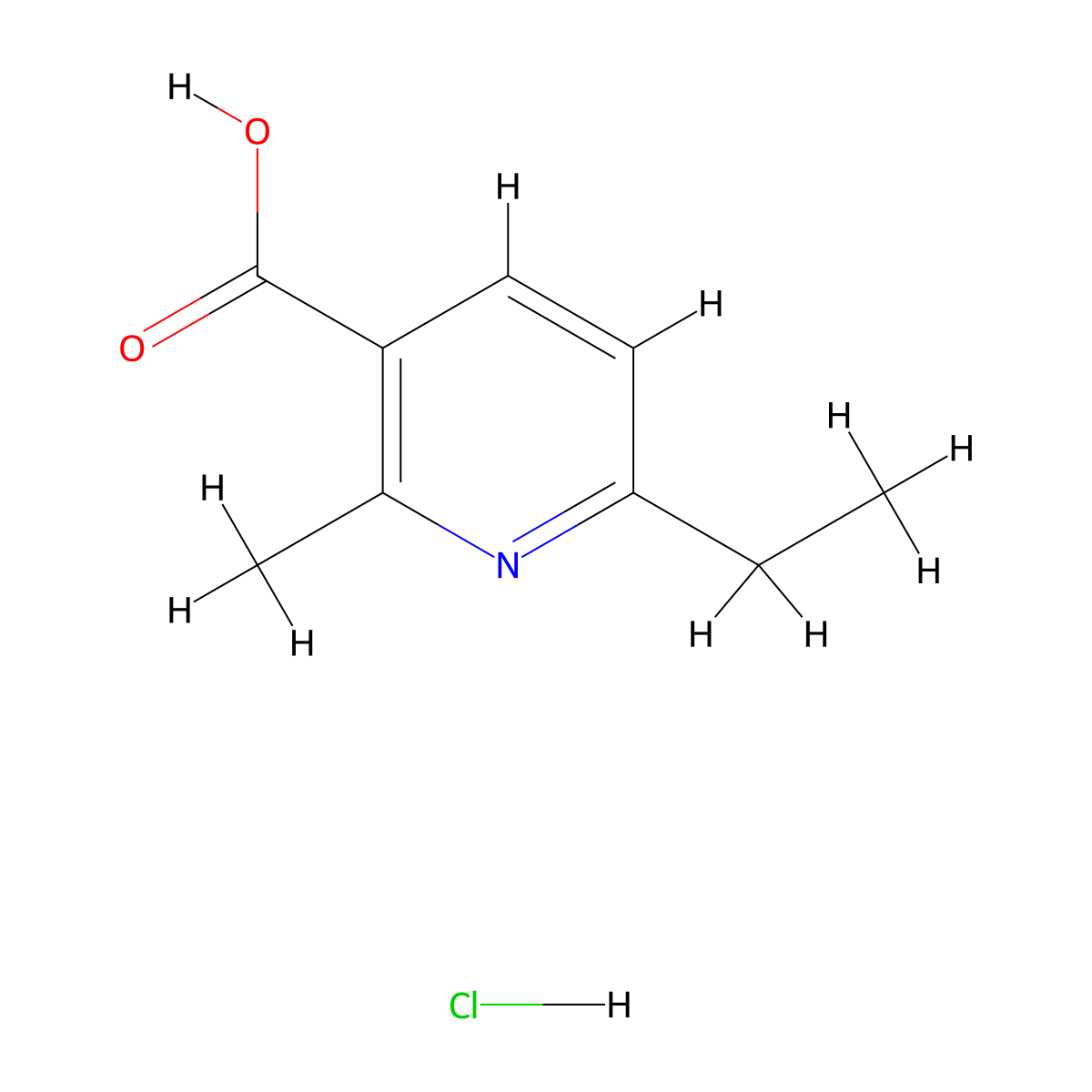 6-Ethyl-2-methylpyridine-3-carboxylicacidhydrochloride molecular structure, CAS 2460750-71-2
