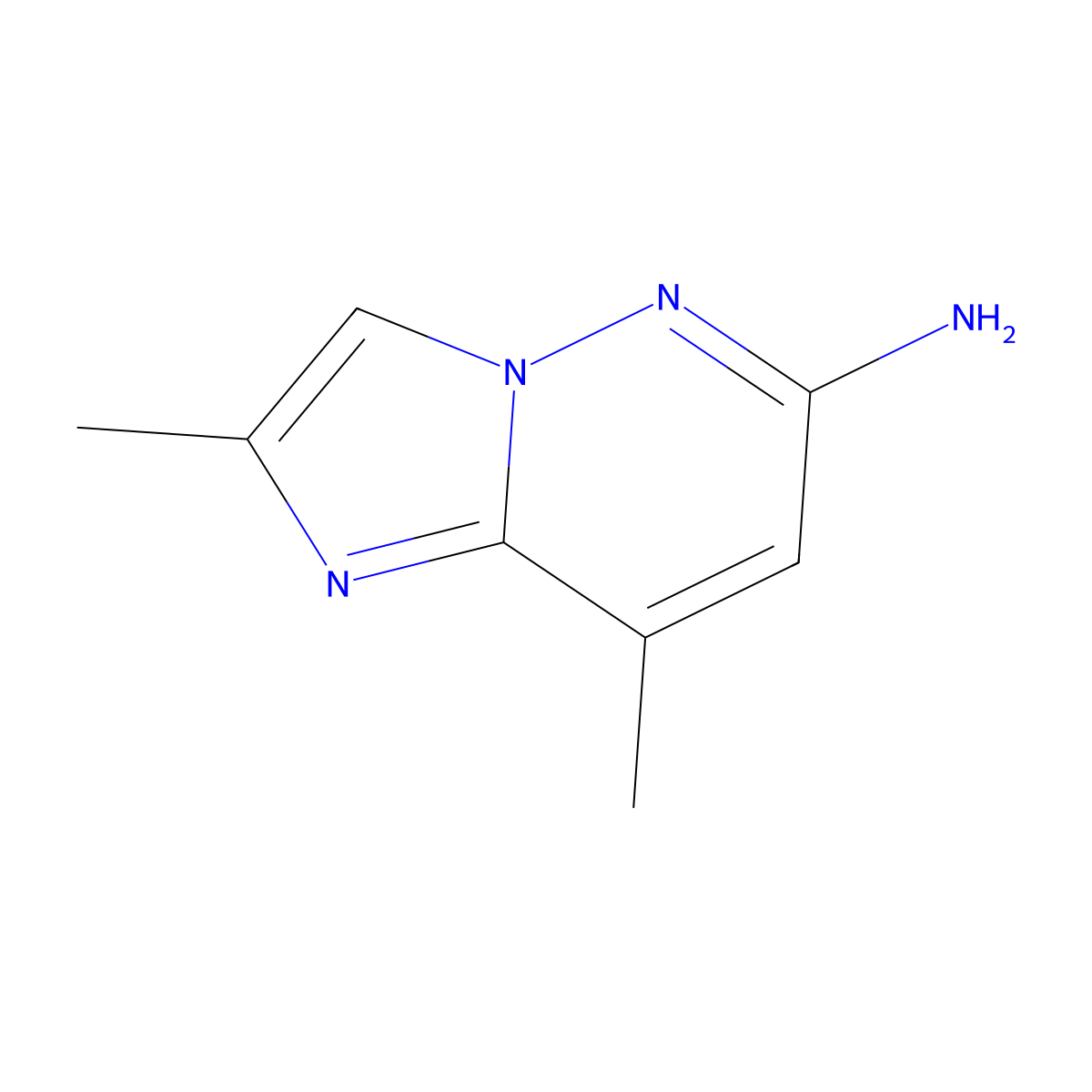 2,8-Dimethylimidazo[1,2-b]pyridazin-6-amine molecular structure, CAS 2460750-82-5