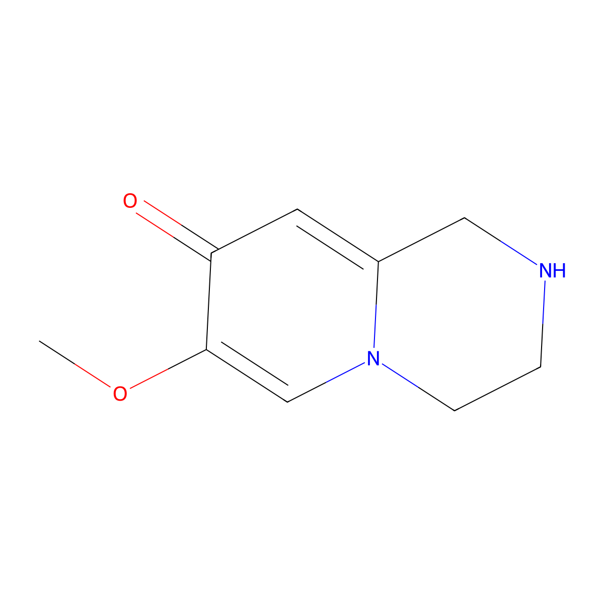 7-methoxy-1H,2H,3H,4H,8H-pyrido[1,2-a]pyrazin-8-one molecular structure, CAS 2460750-92-7