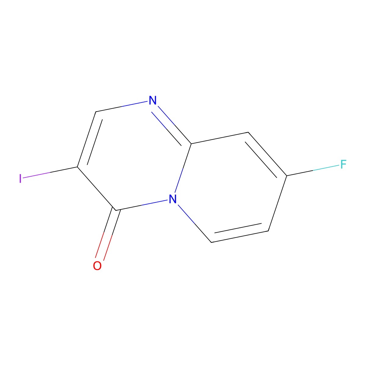 8-fluoro-3-iodo-4H-pyrido[1,2-a]pyrimidin-4-one molecular structure, CAS 2460750-97-2