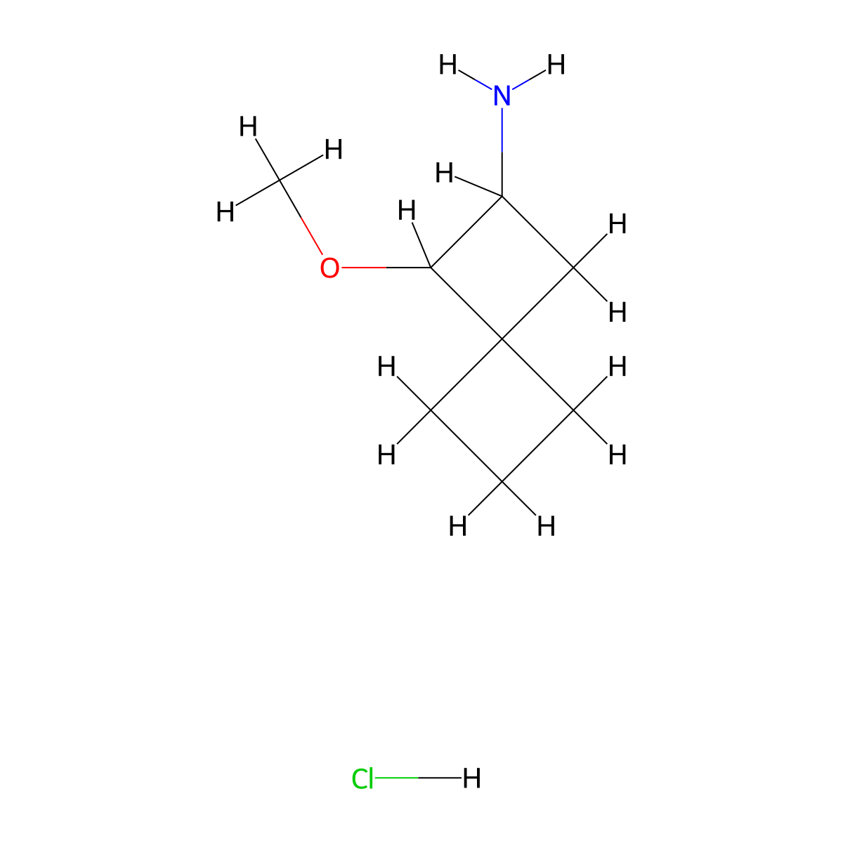 1-Methoxyspiro[3.3]heptan-2-amine hydrochloride molecular structure, CAS 2460751-07-7