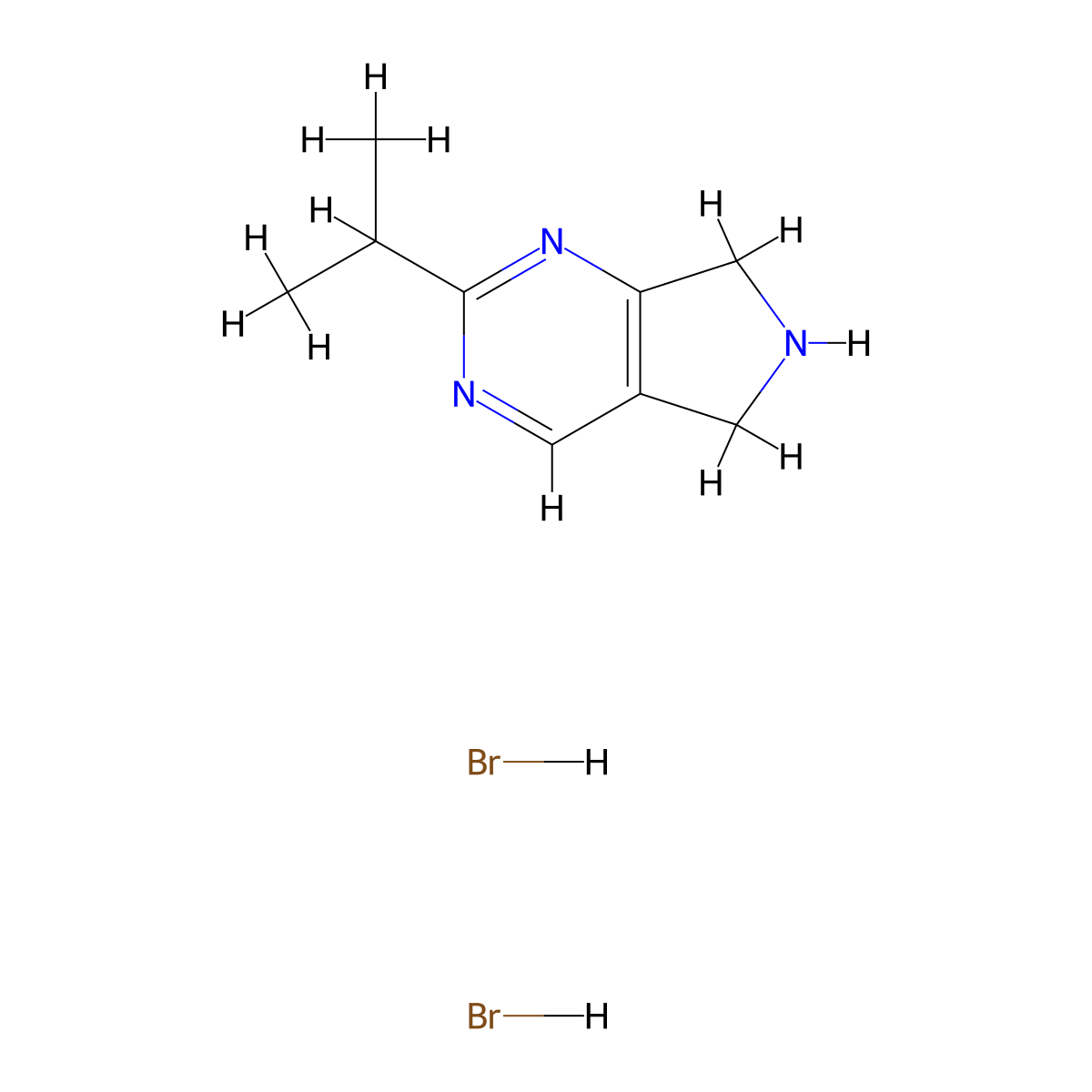 2-Propan-2-yl-6,7-dihydro-5H-pyrrolo[3,4-d]pyrimidine;dihydrobromide molecular structure, CAS 2460751-17-9
