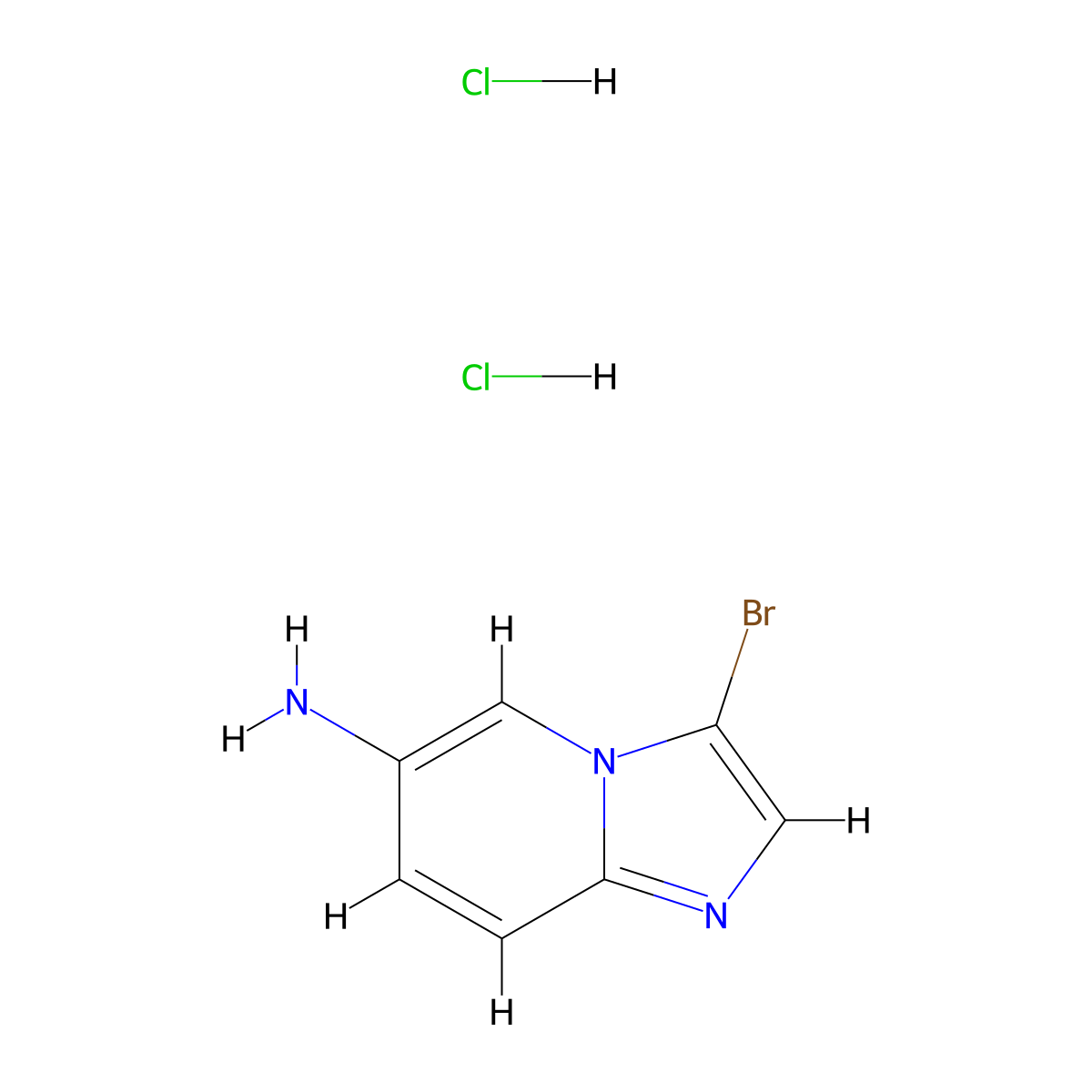 3-Bromoimidazo(1,2-a)pyridin-6-amine dihydrochloride molecular structure, CAS 2460751-23-7