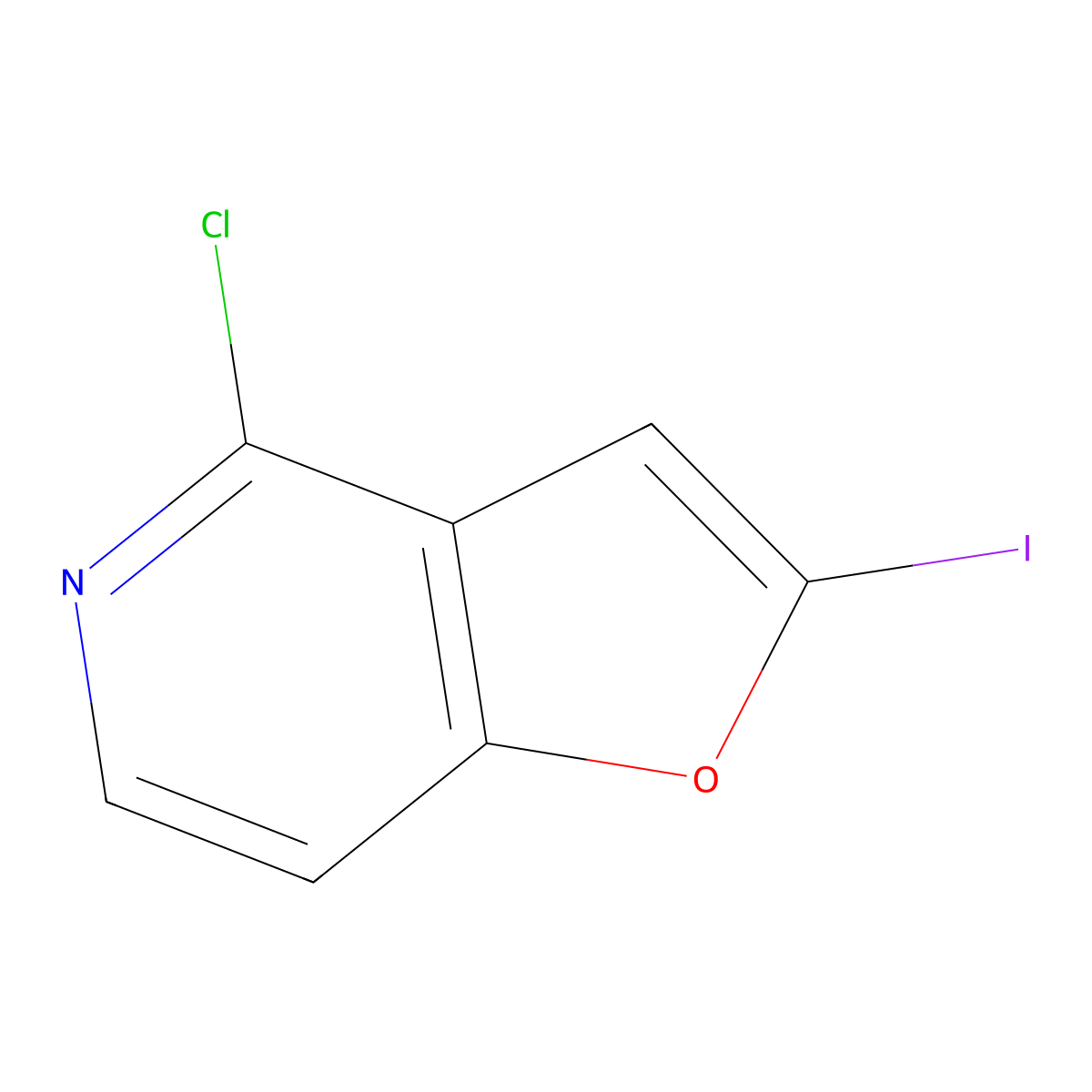 4-Chloro-2-iodofuro[3,2-c]pyridine molecular structure, CAS 2460751-32-8