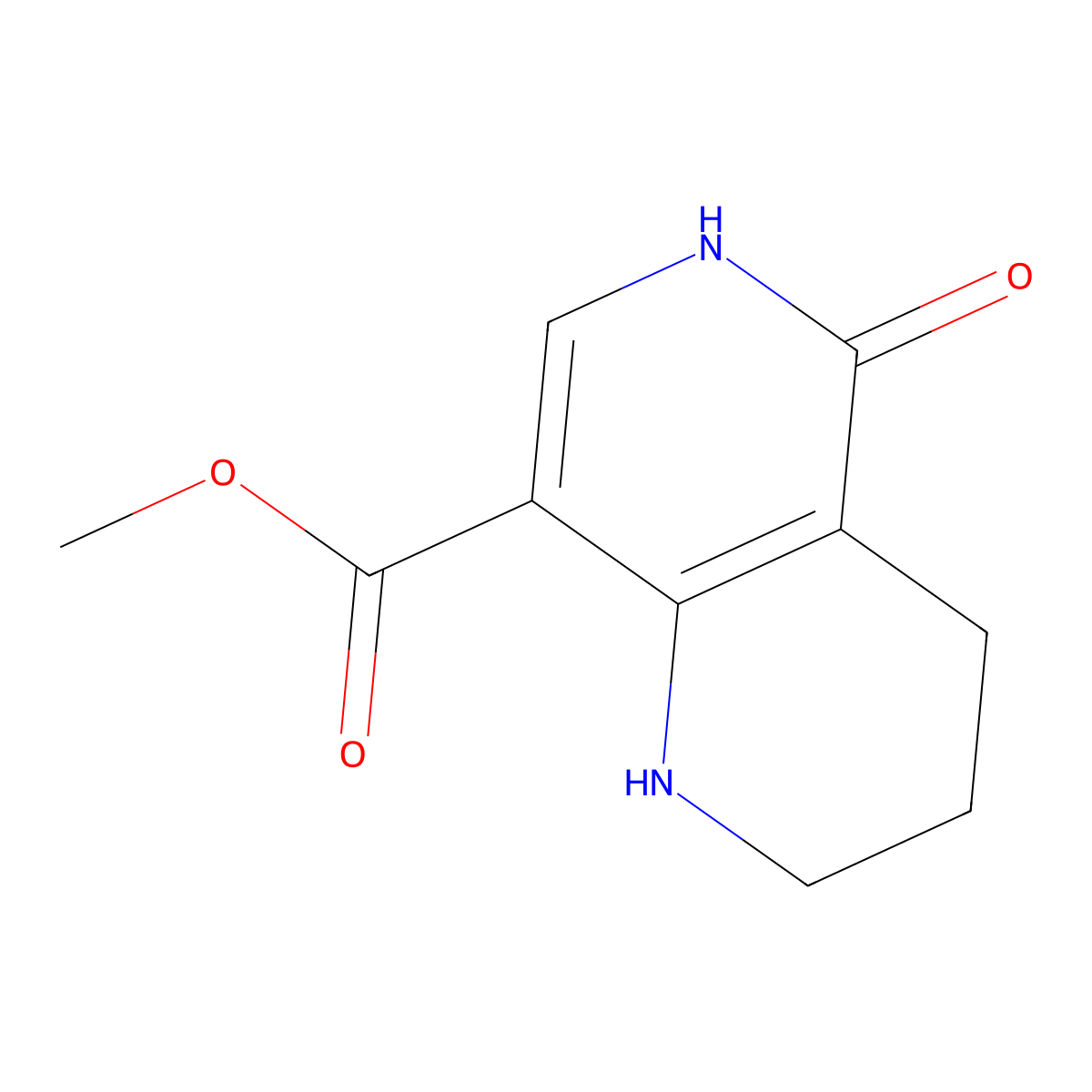 Methyl 5-hydroxy-1,2,3,4-tetrahydro-1,6-naphthyridine-8-carboxylate molecular structure, CAS 2460754-27-0