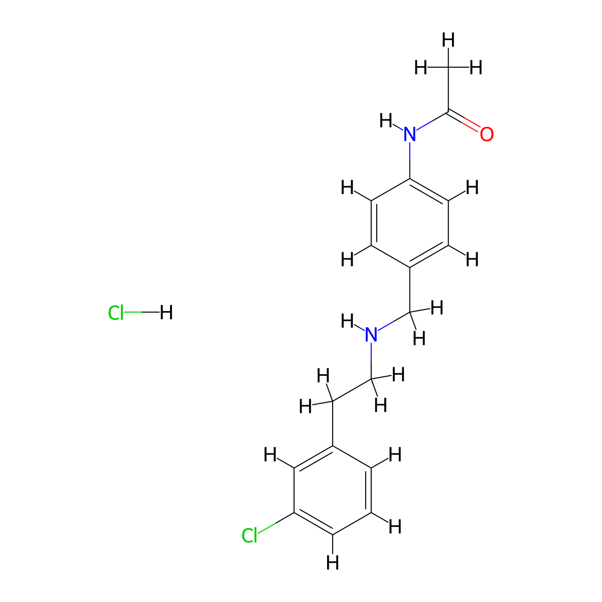 N-[4-({[2-(3-chlorophenyl)ethyl]amino}methyl)phenyl]acetamide hydrochloride molecular structure, CAS 2460754-30-5