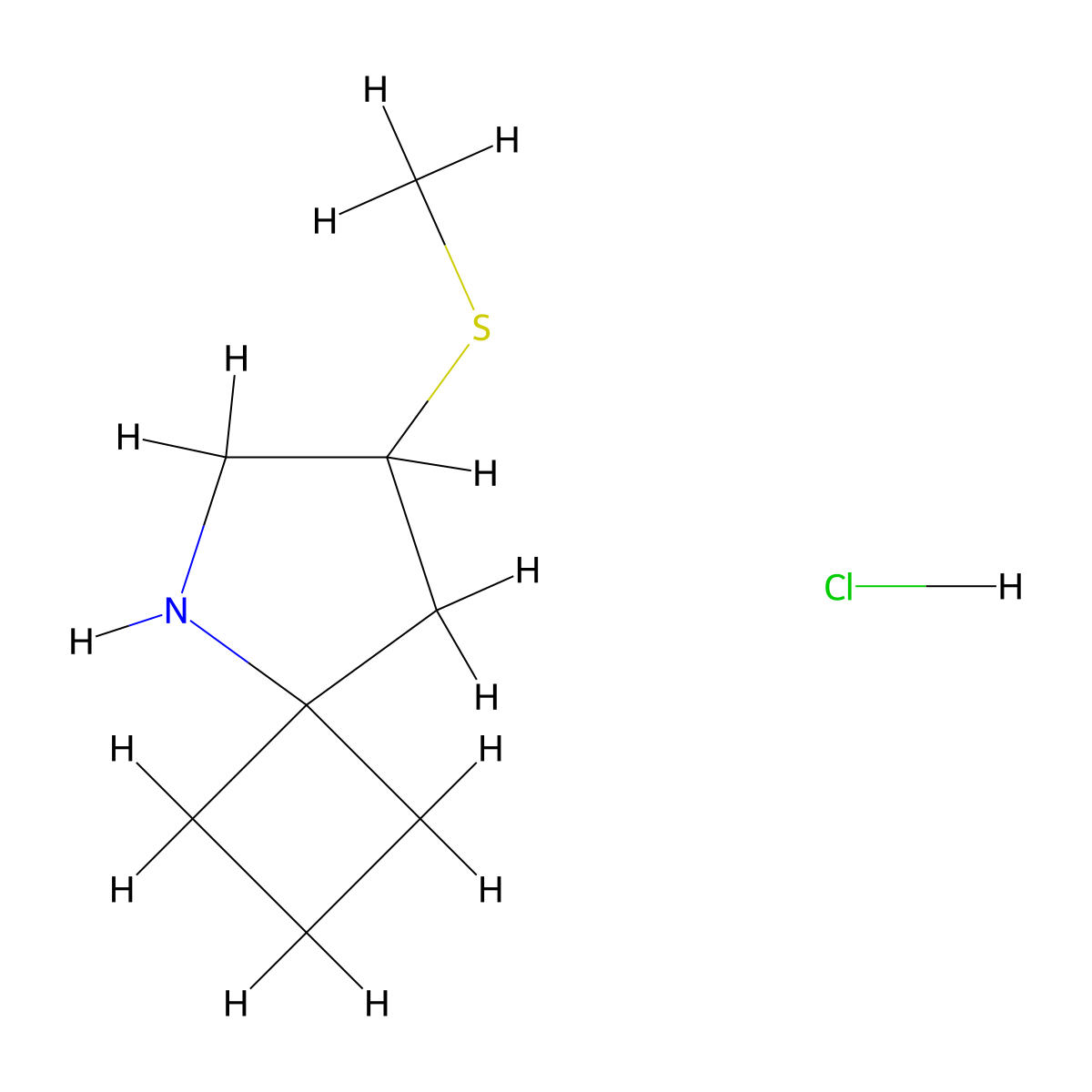 7-Methylsulfanyl-5-azaspiro[3.4]octane;hydrochloride molecular structure, CAS 2460754-39-4