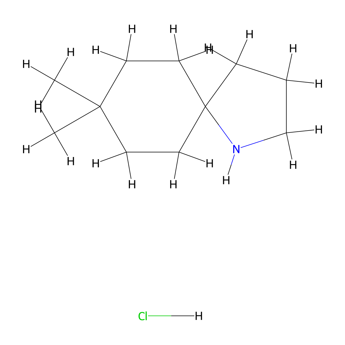 8,8-Dimethyl-1-azaspiro[4.5]decane hydrochloride molecular structure, CAS 2460754-40-7