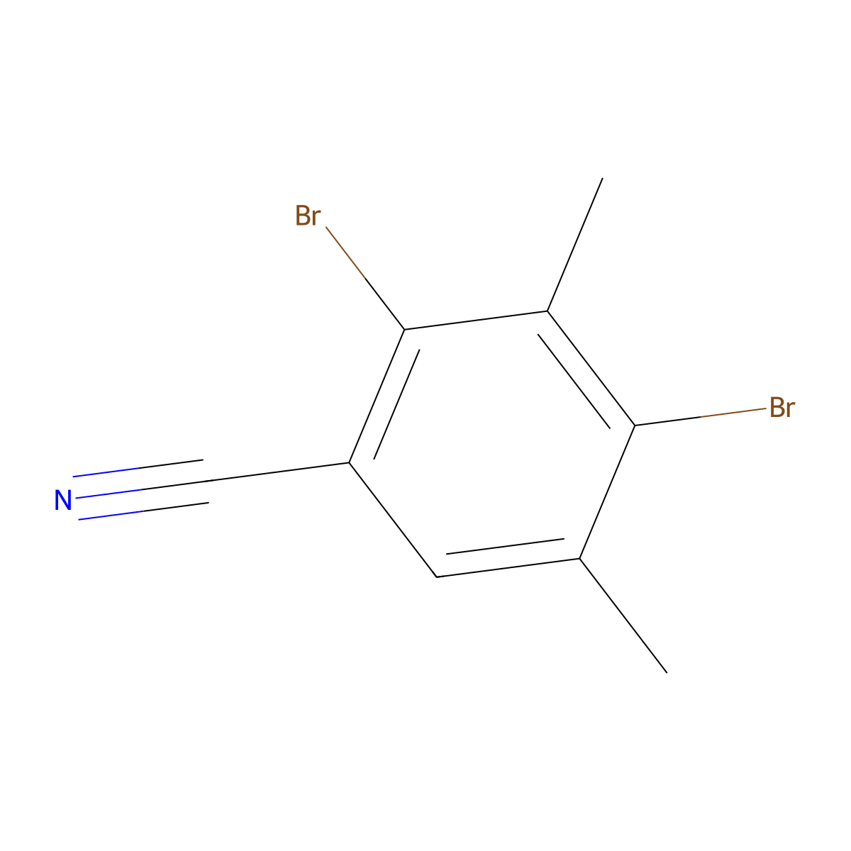 2,4-Dibromo-3,5-dimethylbenzonitrile molecular structure, CAS 2460754-47-4